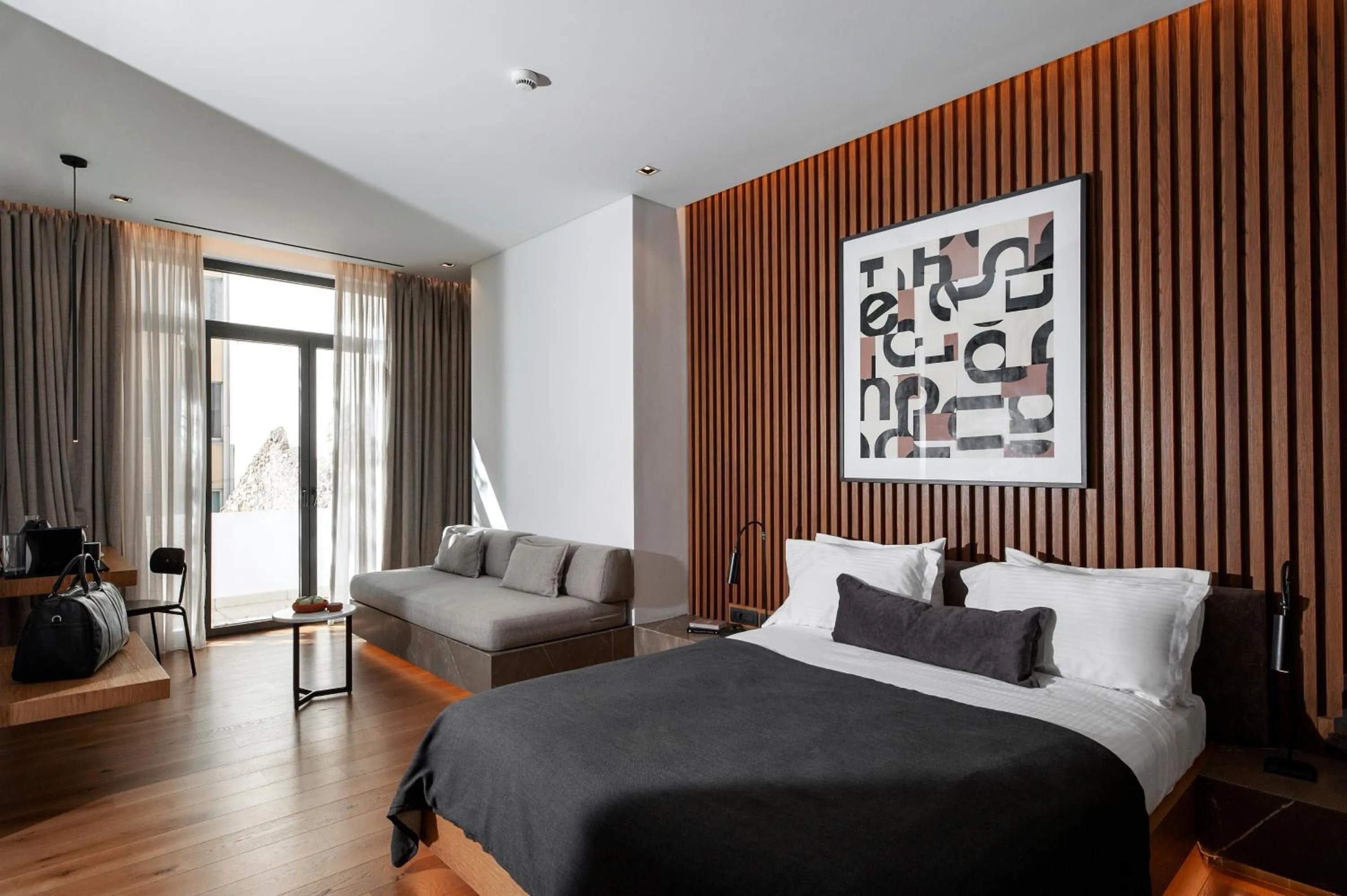 Bed in The Editor Hotel Athens