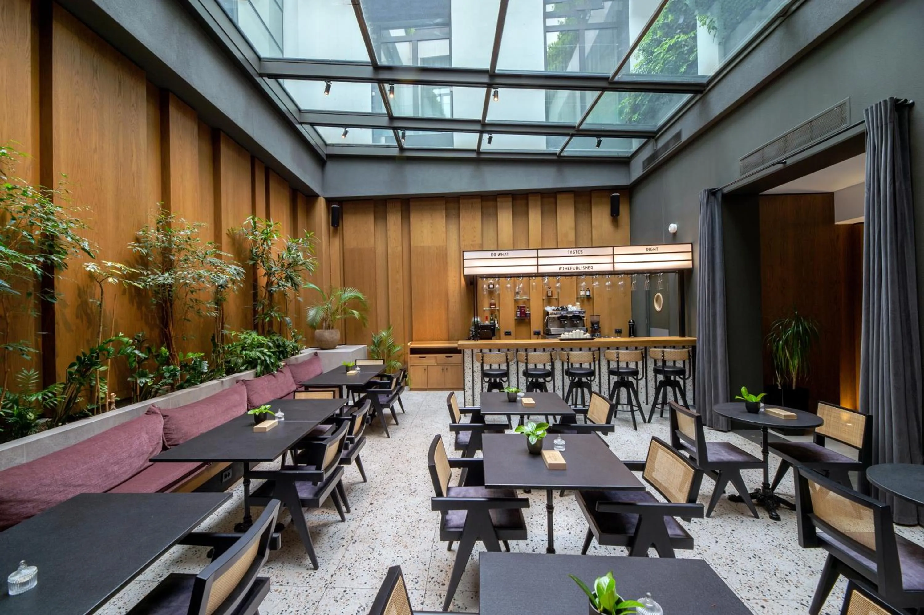 Dining area in The Editor Hotel Athens
