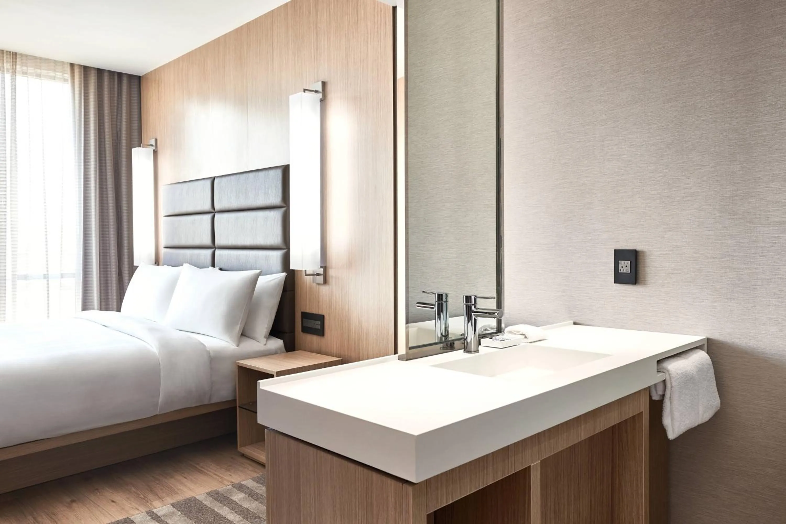 Photo of the whole room, Bed in AC Hotel by Marriott Dallas Frisco