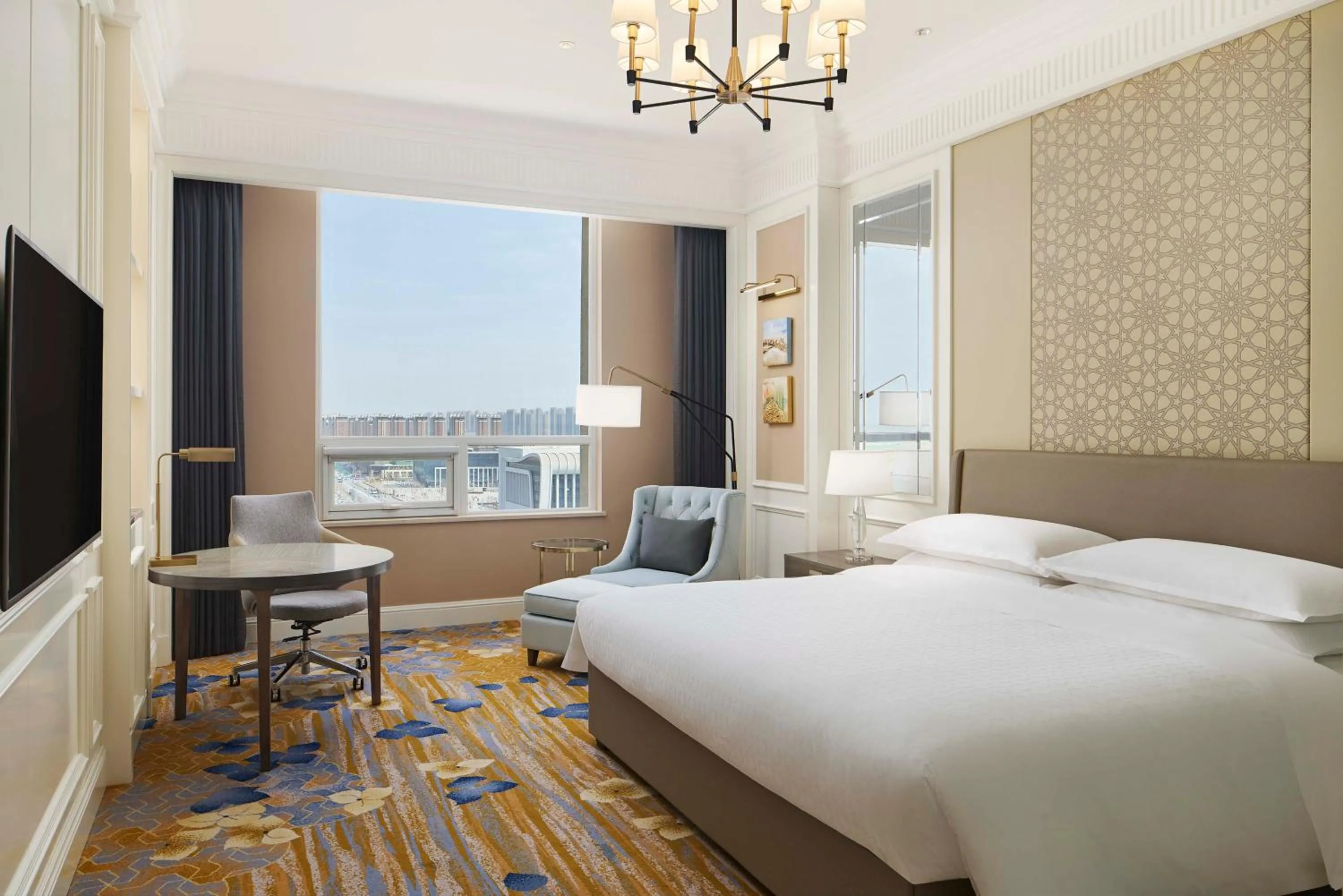 View (from property/room), Bed in Sheraton Yinchuan