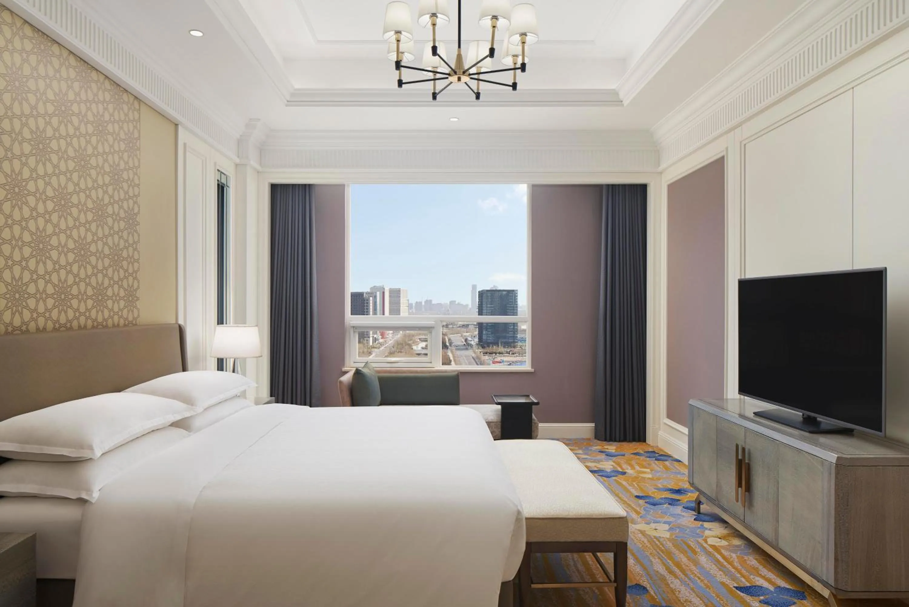 View (from property/room), Bed in Sheraton Yinchuan