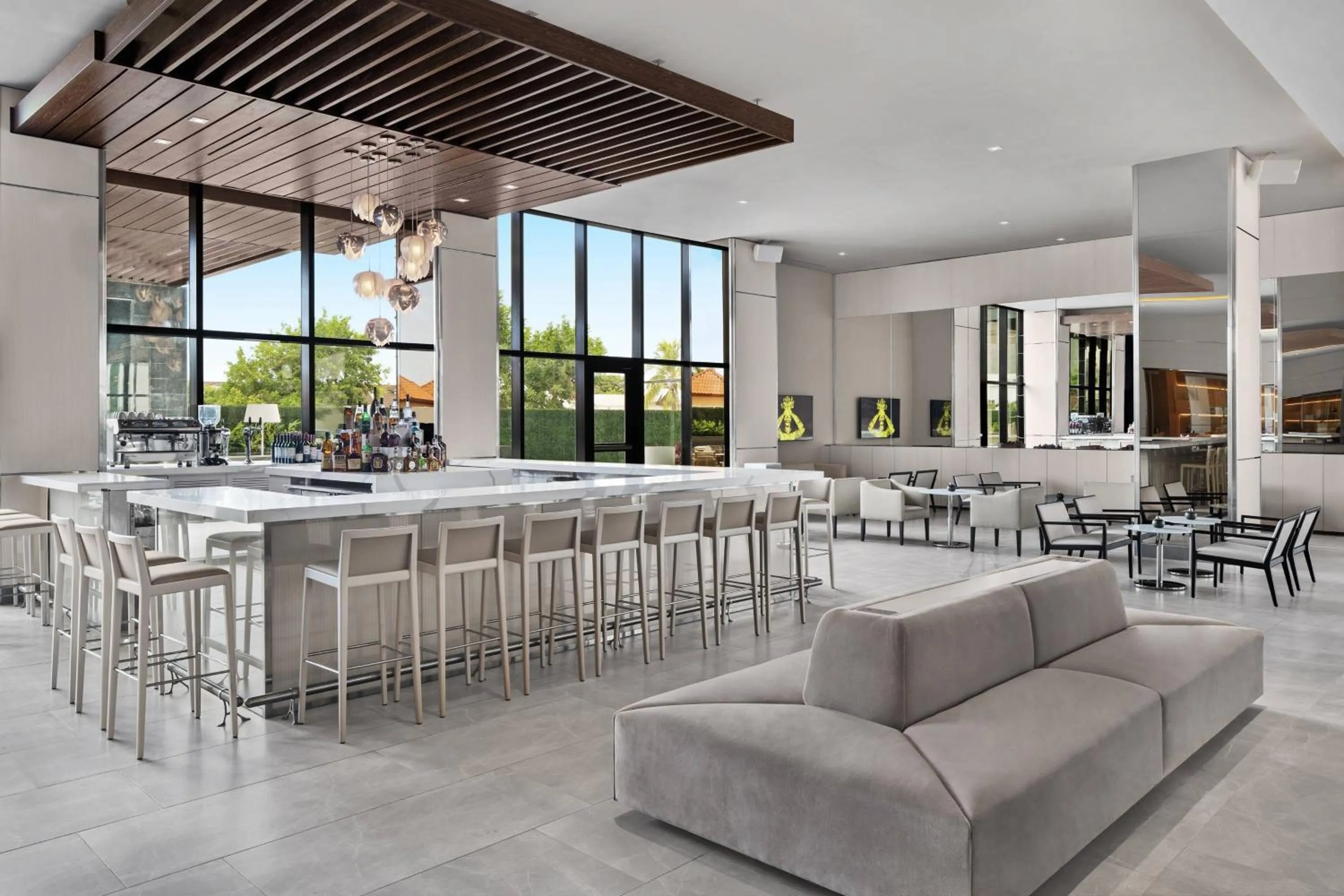 Lounge or bar in AC Hotel by Marriott Kingston, Jamaica