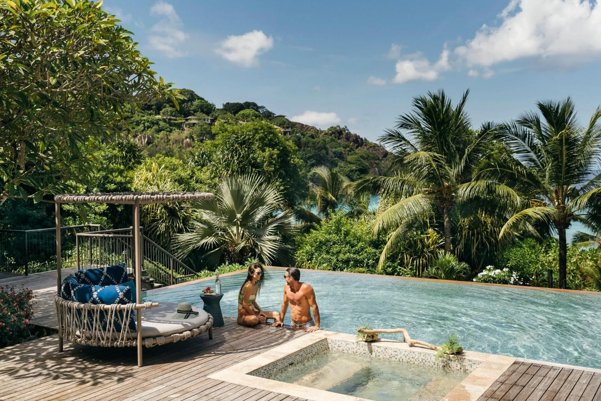 Pool view in Four Seasons Resort Seychelles