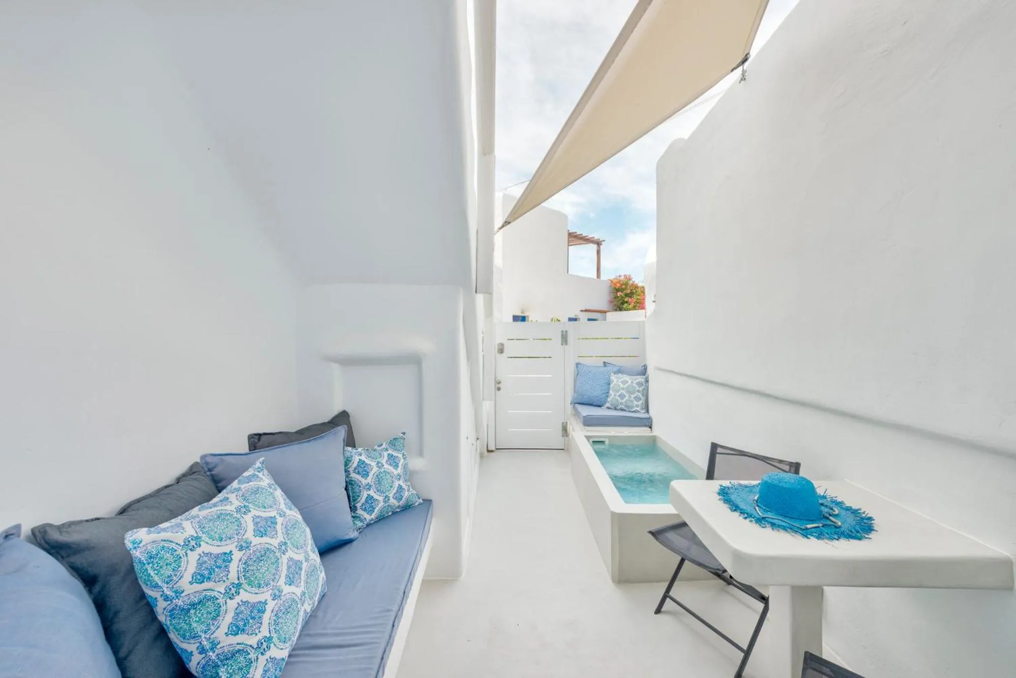 Patio in Mykonian Mews Luxury Suites