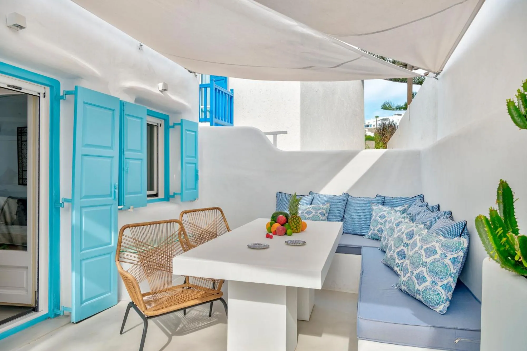 Patio in Mykonian Mews Luxury Suites
