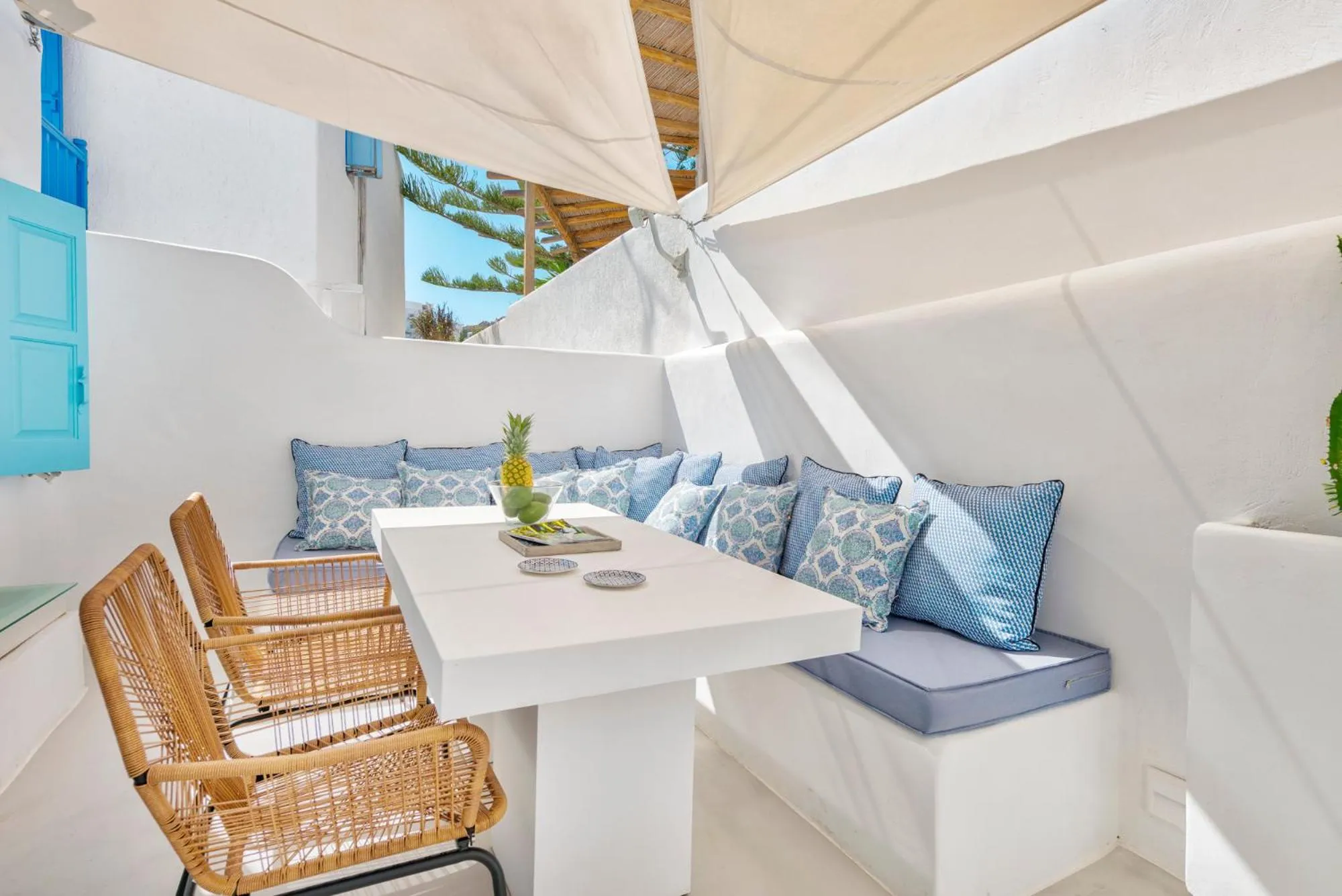 Patio in Mykonian Mews Luxury Suites