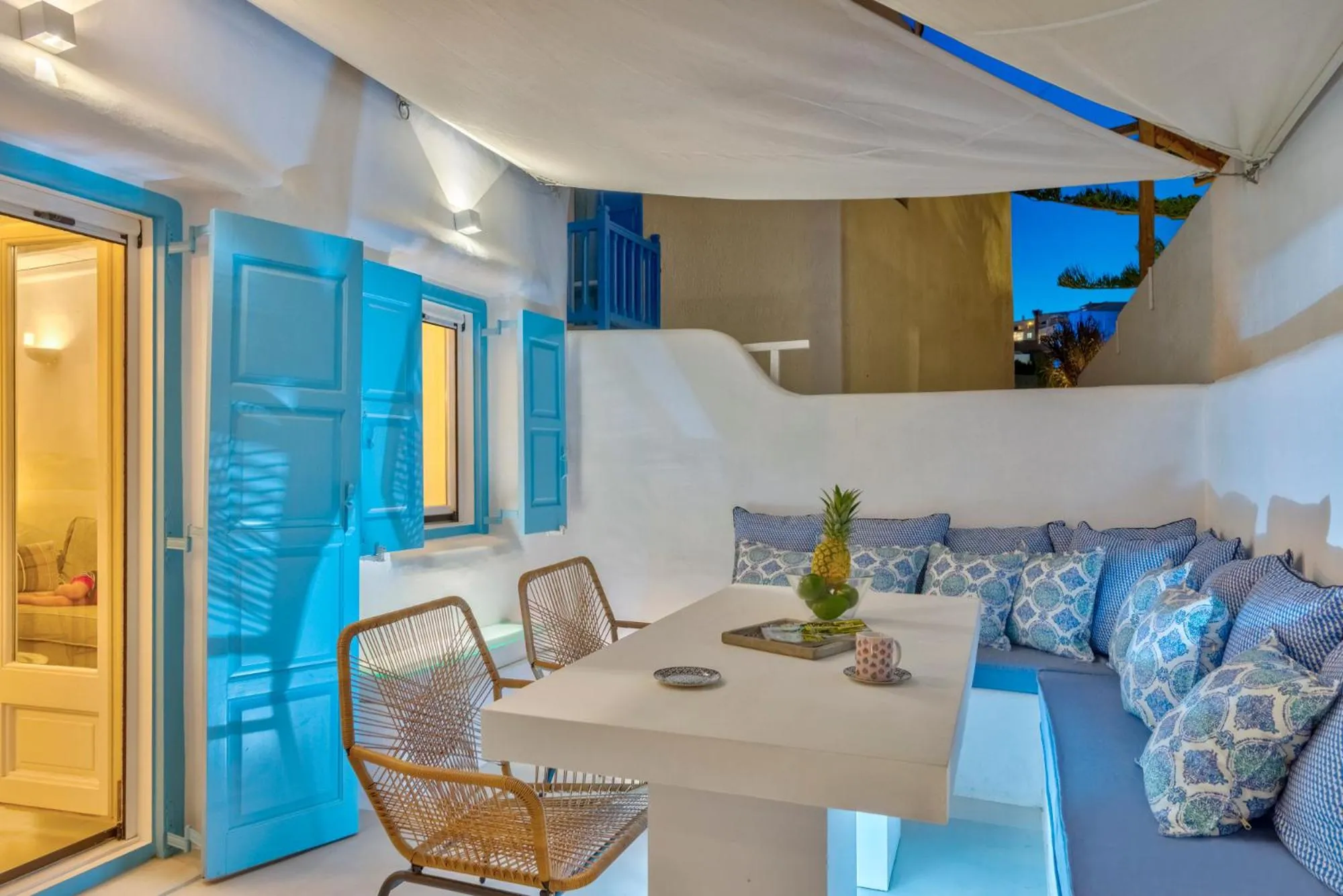 Balcony/Terrace in Mykonian Mews Luxury Suites