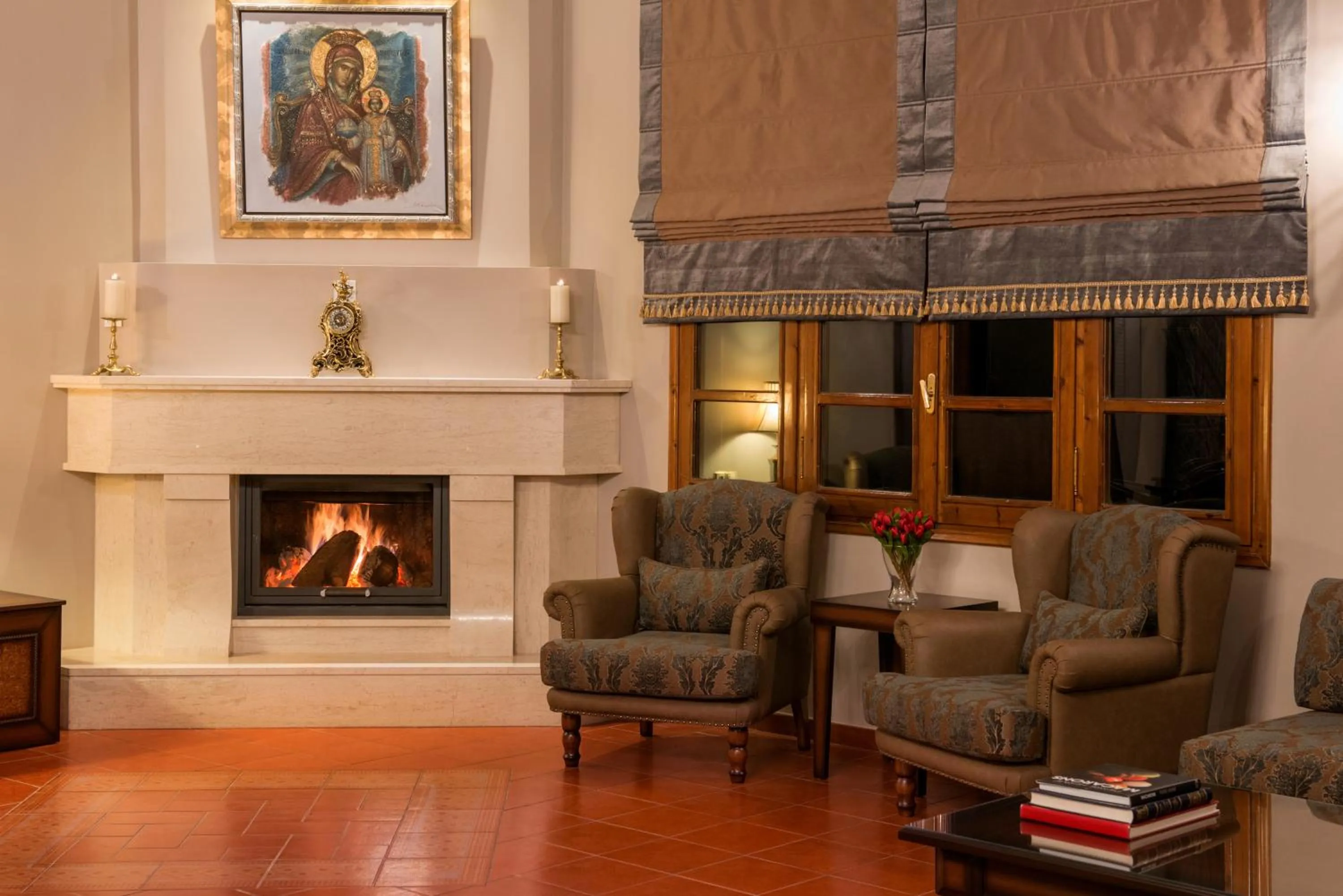 Lobby or reception in Hotel Kastraki