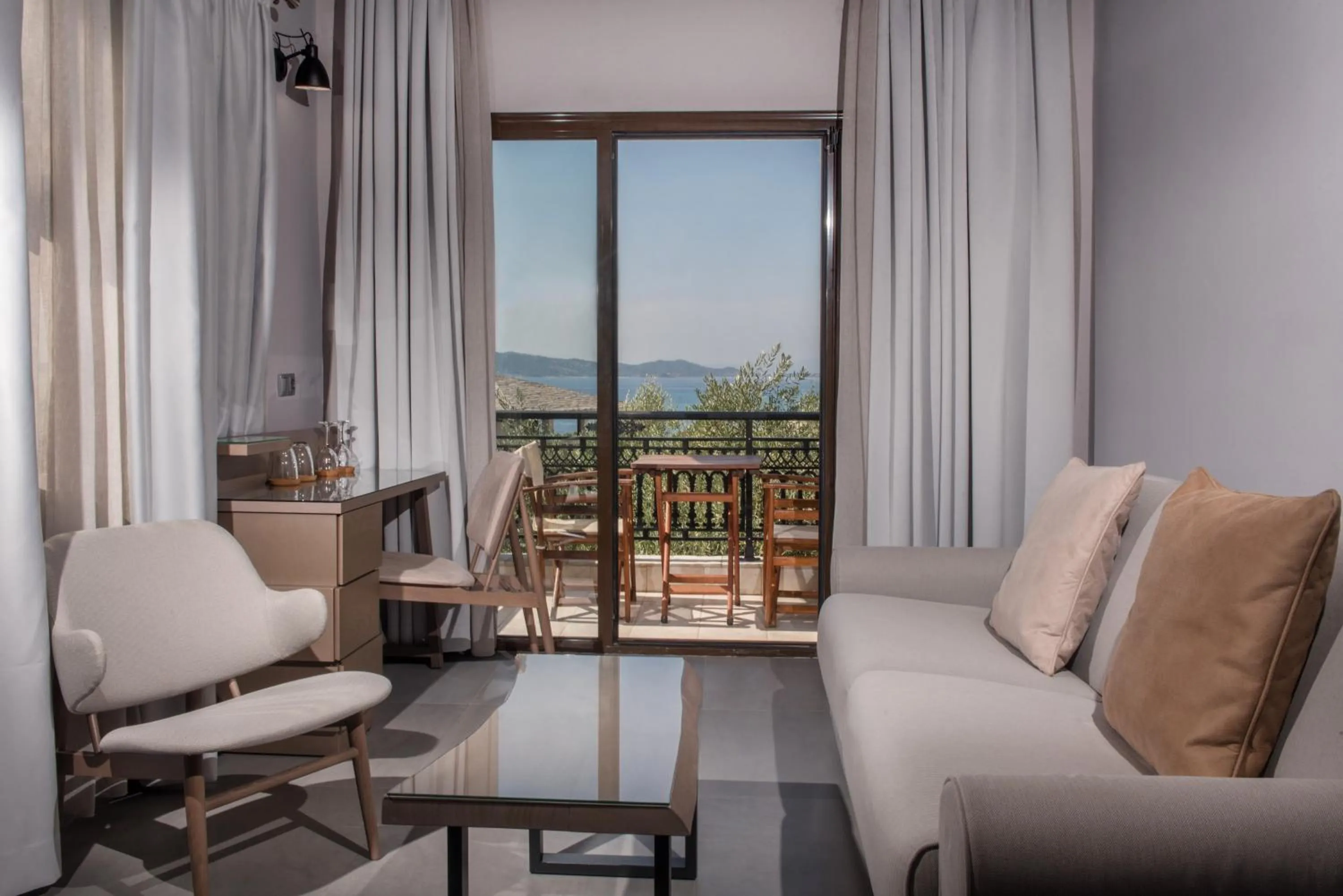 Seating area in Pyrgos Hotel