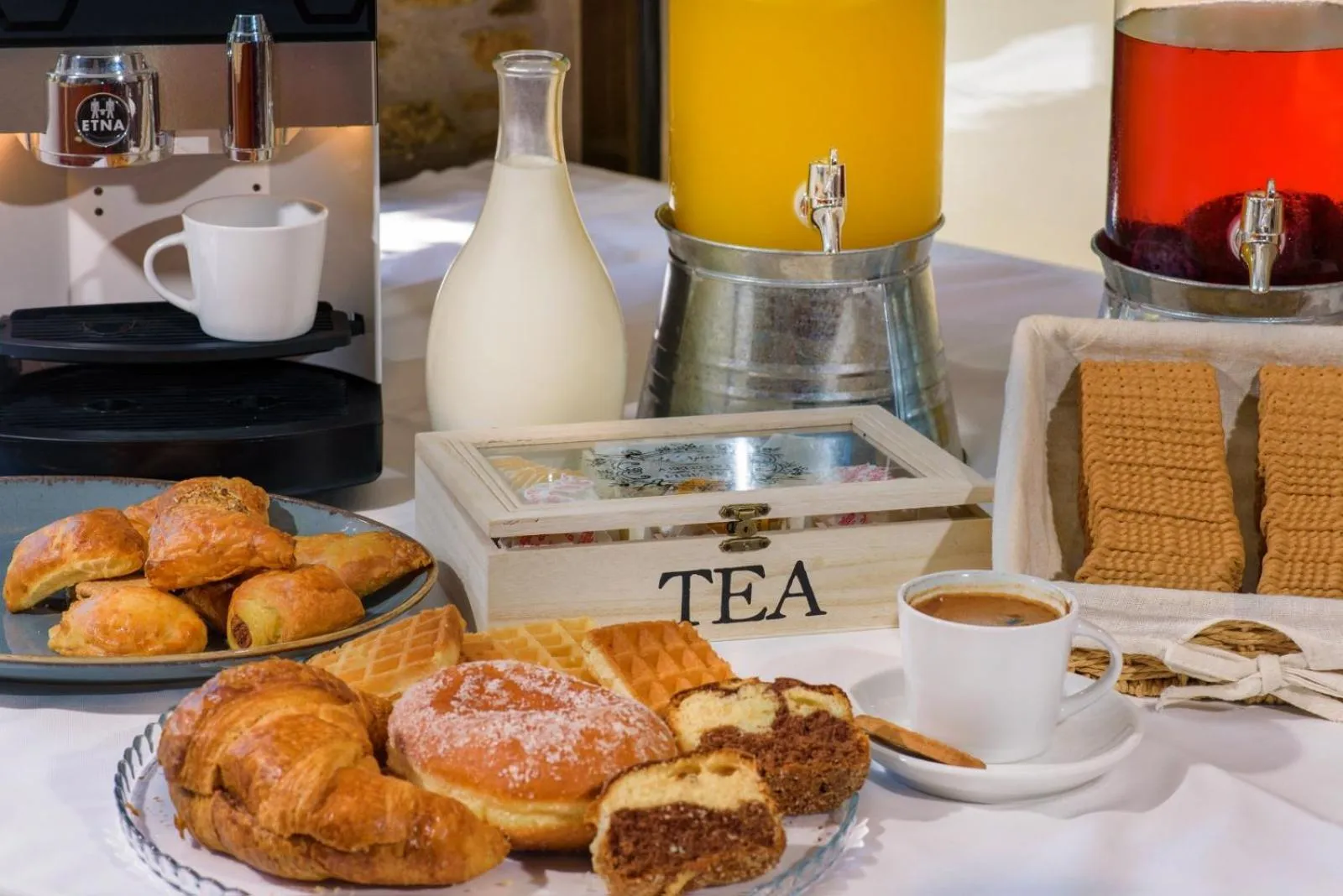 Continental breakfast in Pyrgos Hotel
