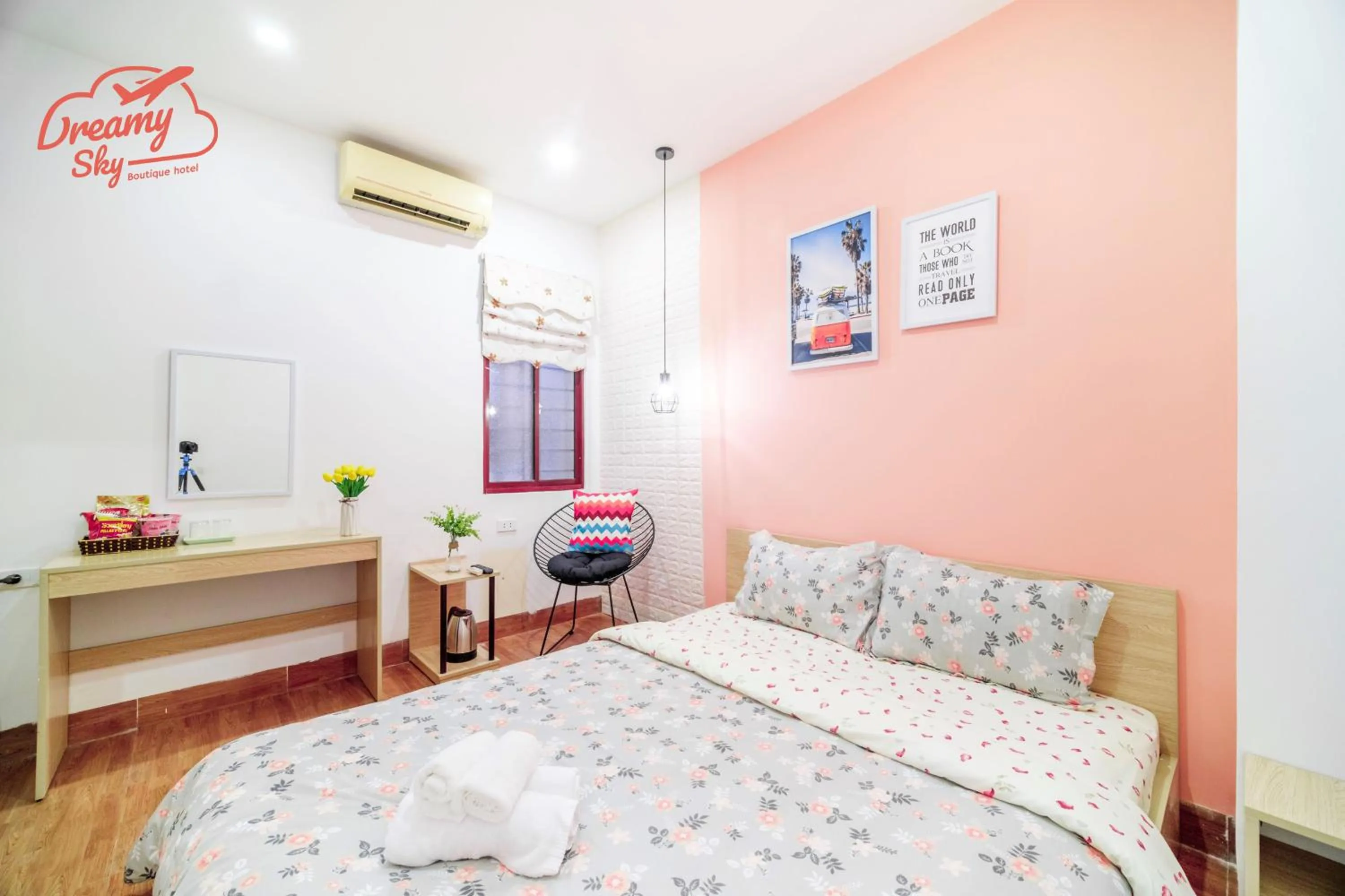 Bedroom, Bed in Dreamy Sky - Airport View Boutique Hotel