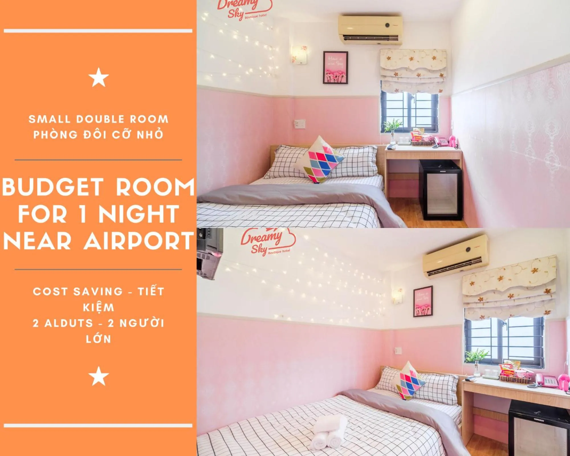 Bed in Dreamy Sky - Airport View Boutique Hotel