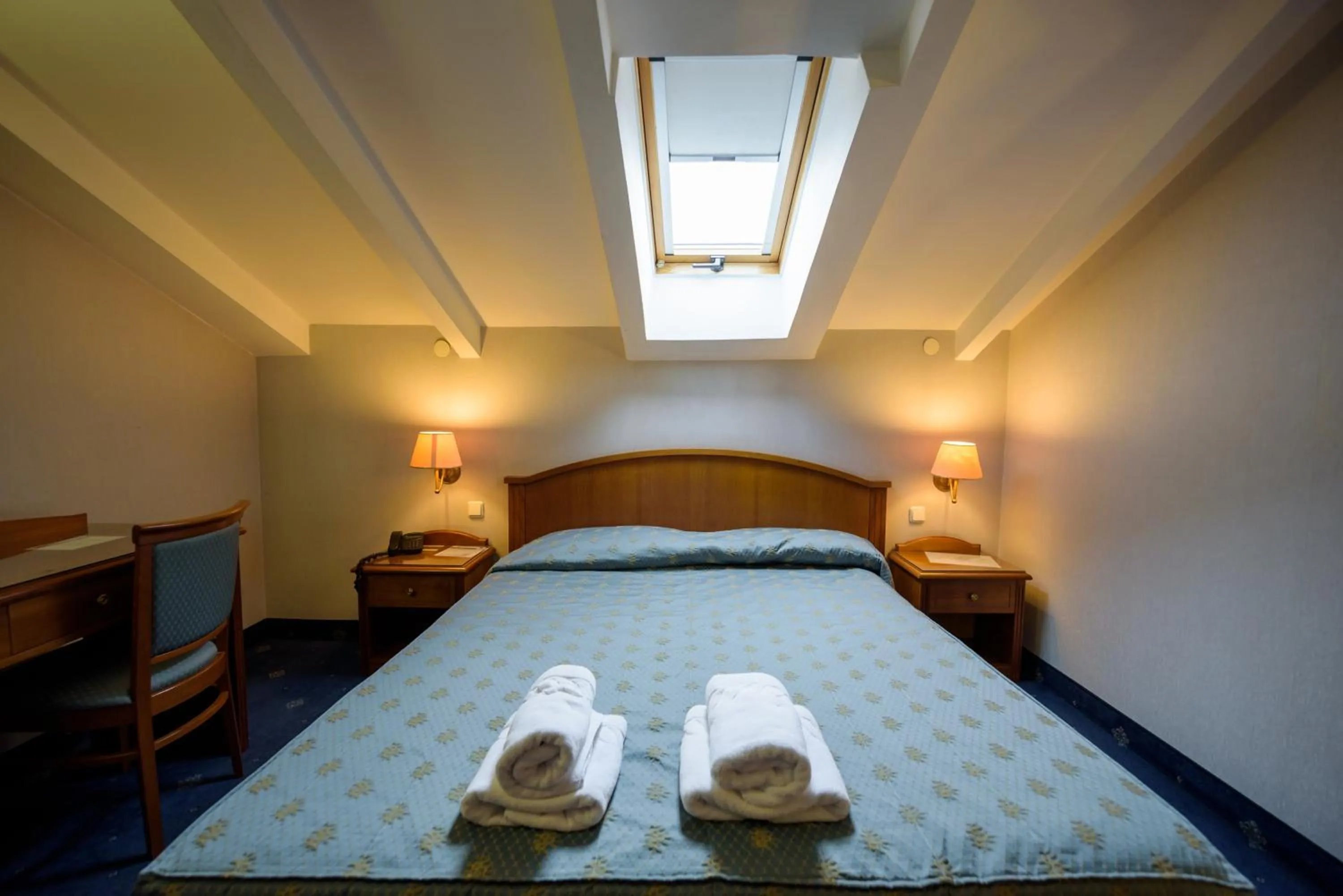 View (from property/room), Bed in Hotel Kastoria in Kastoria City