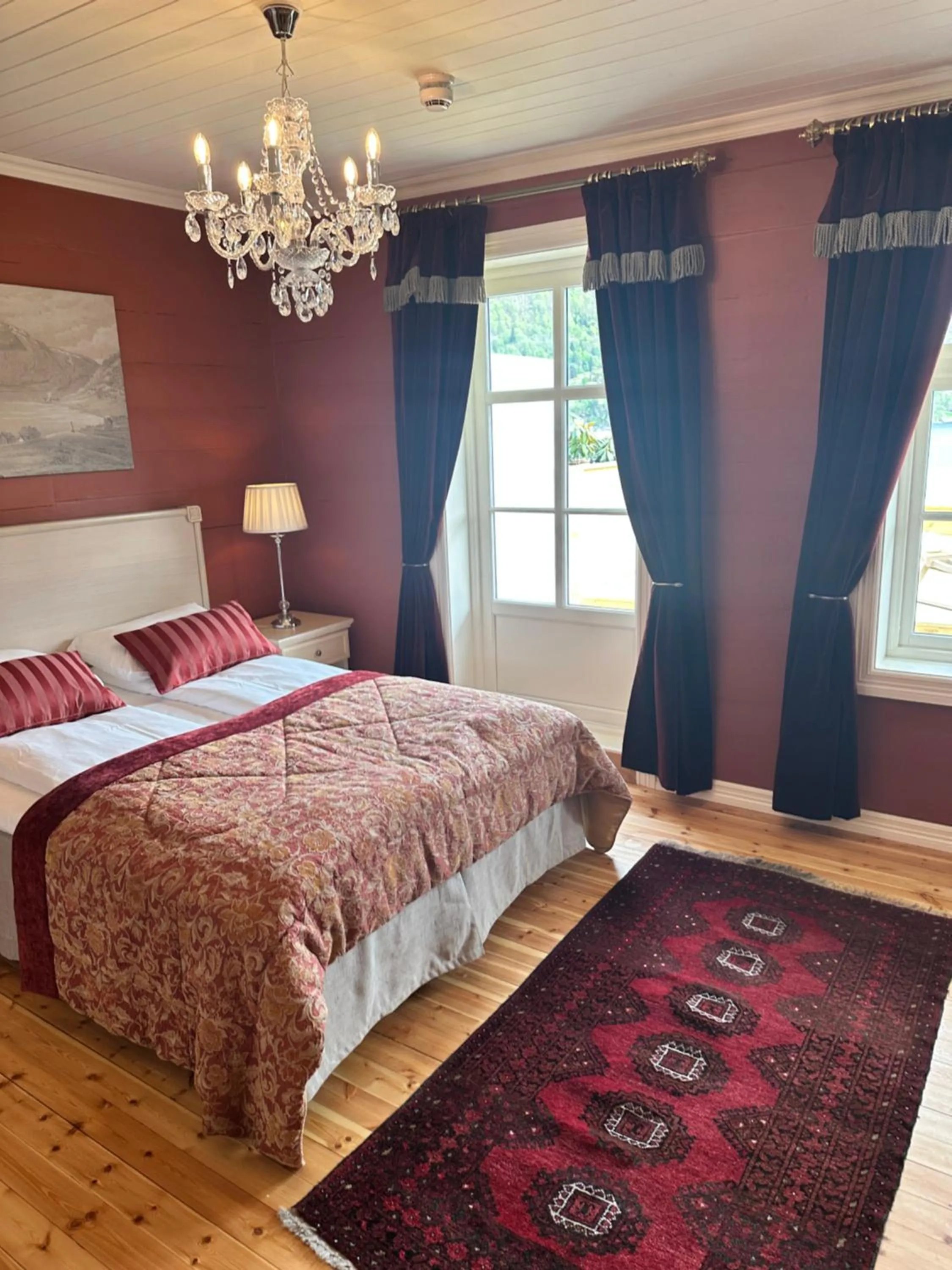 Bed in Hofslund Fjord Hotel