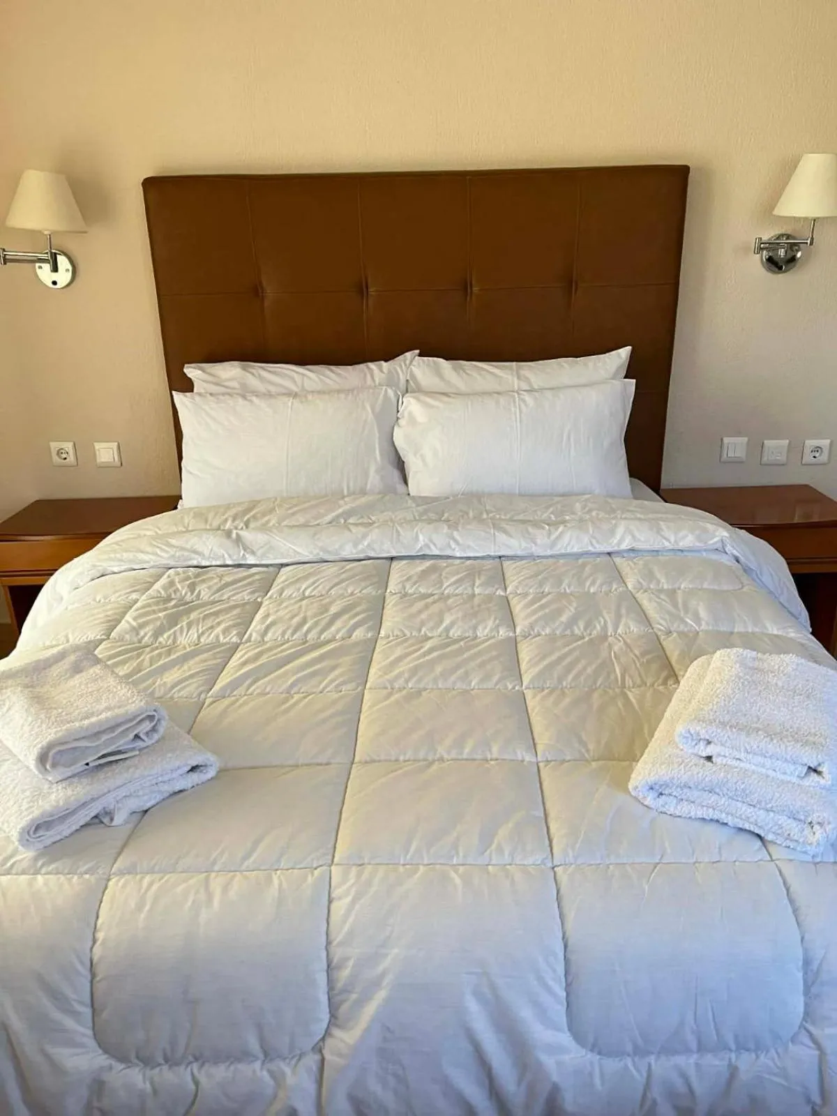 Bed in Drosia Hotel