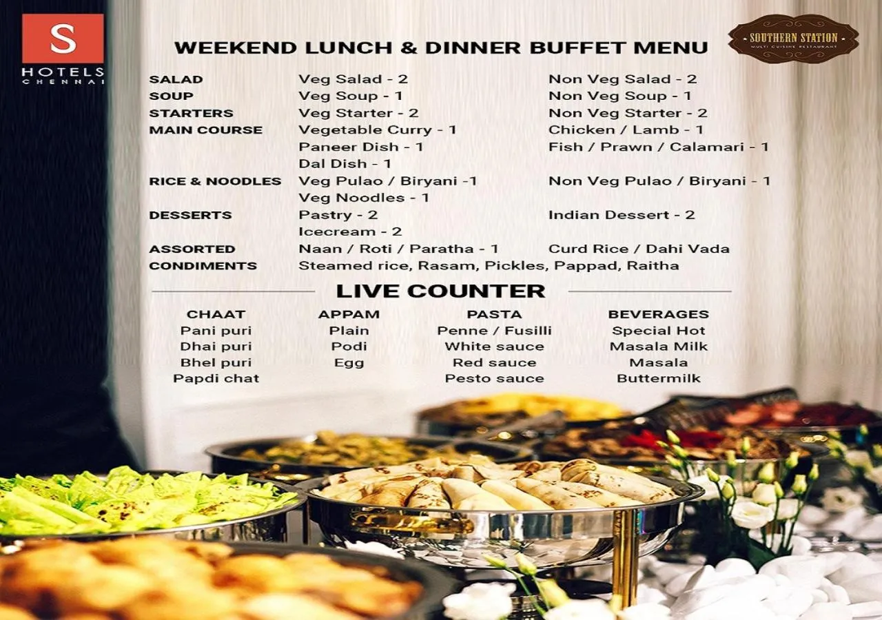 Restaurant/places to eat in S Hotels Chennai