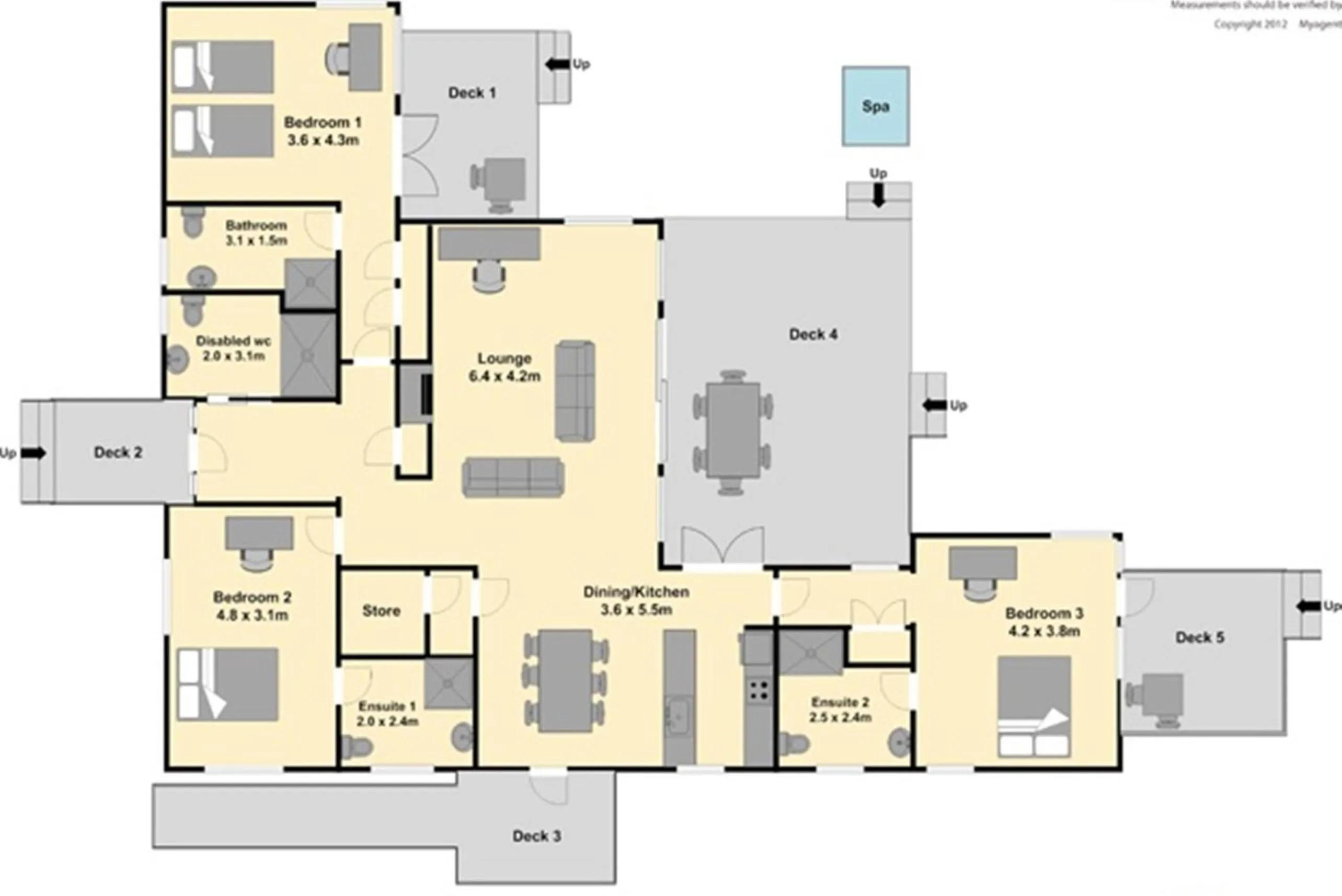 Floor plan in The Farmhouse