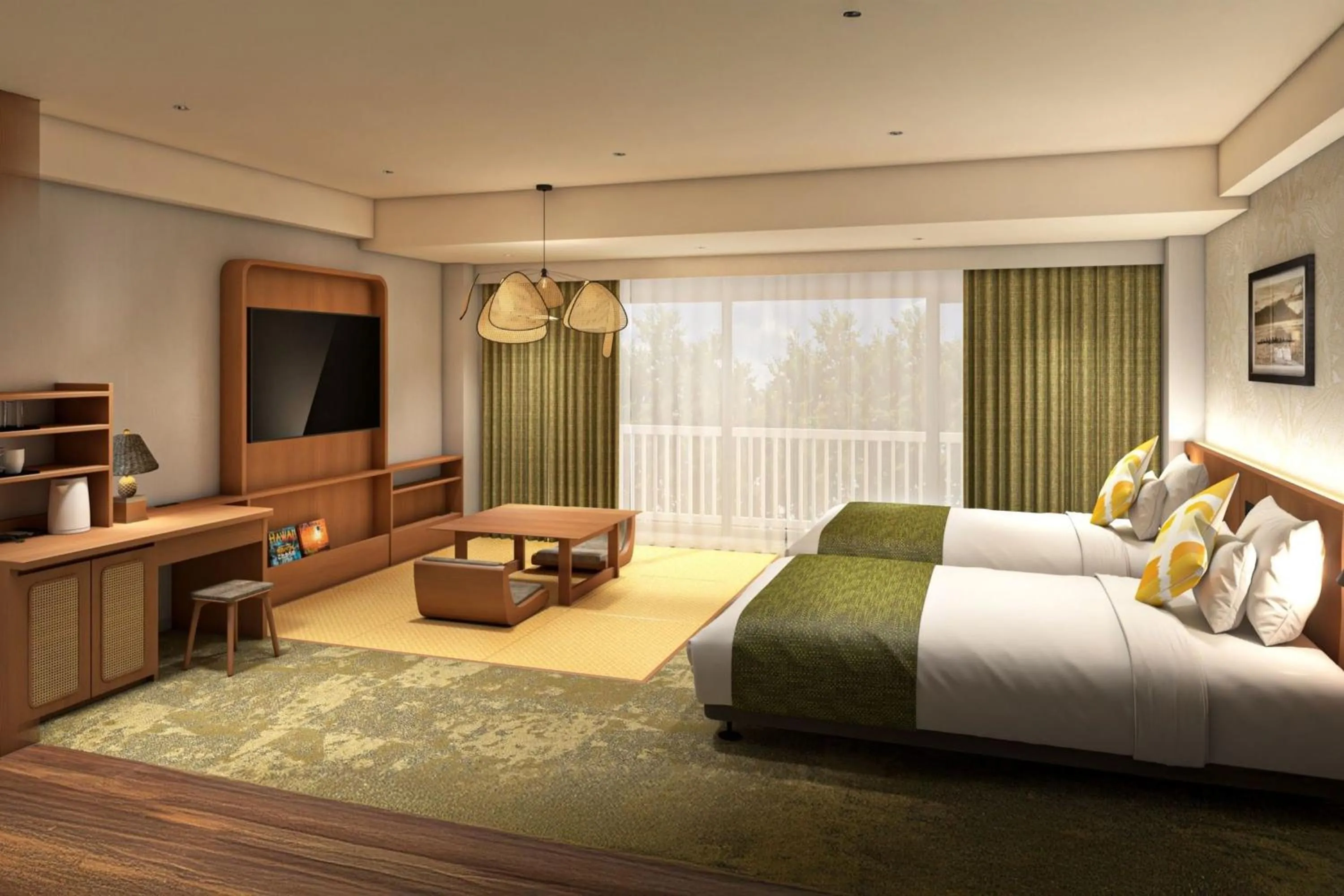 Photo of the whole room, Bed in Spa Resort Hawaiians Hotel Hawaiians