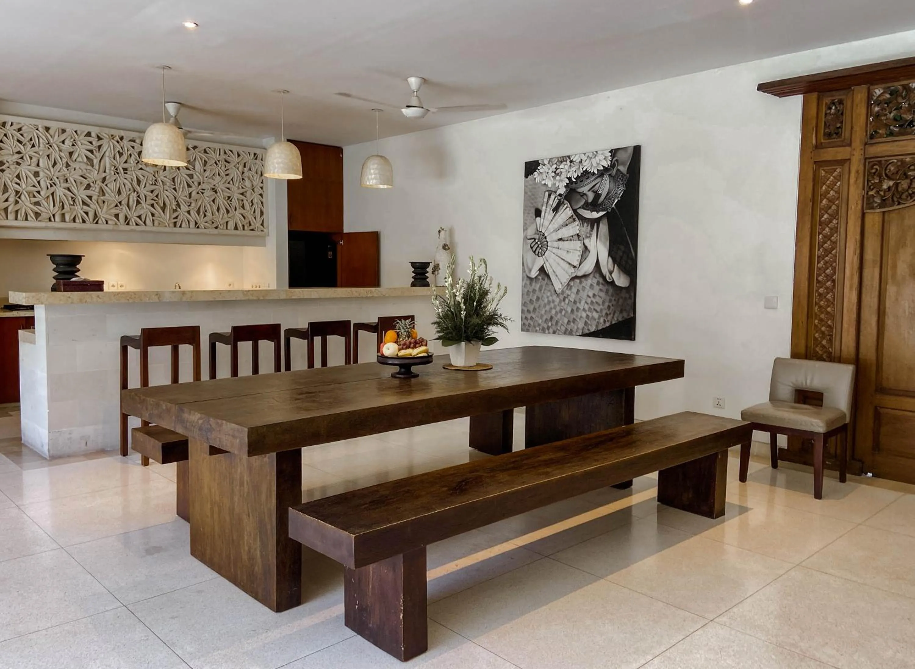 Dining area in Villa Chocolat Seminyak