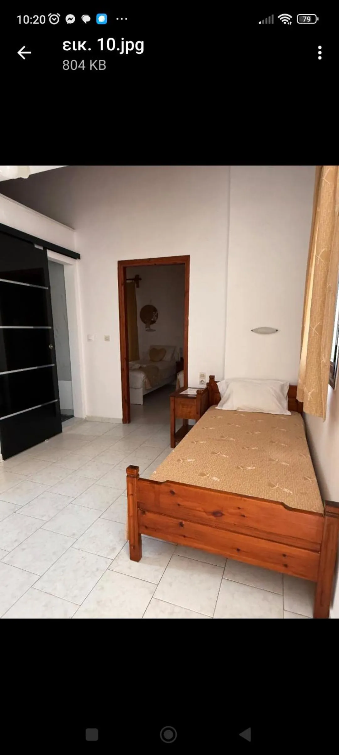 Seating area, Bed in Villa Giorgos