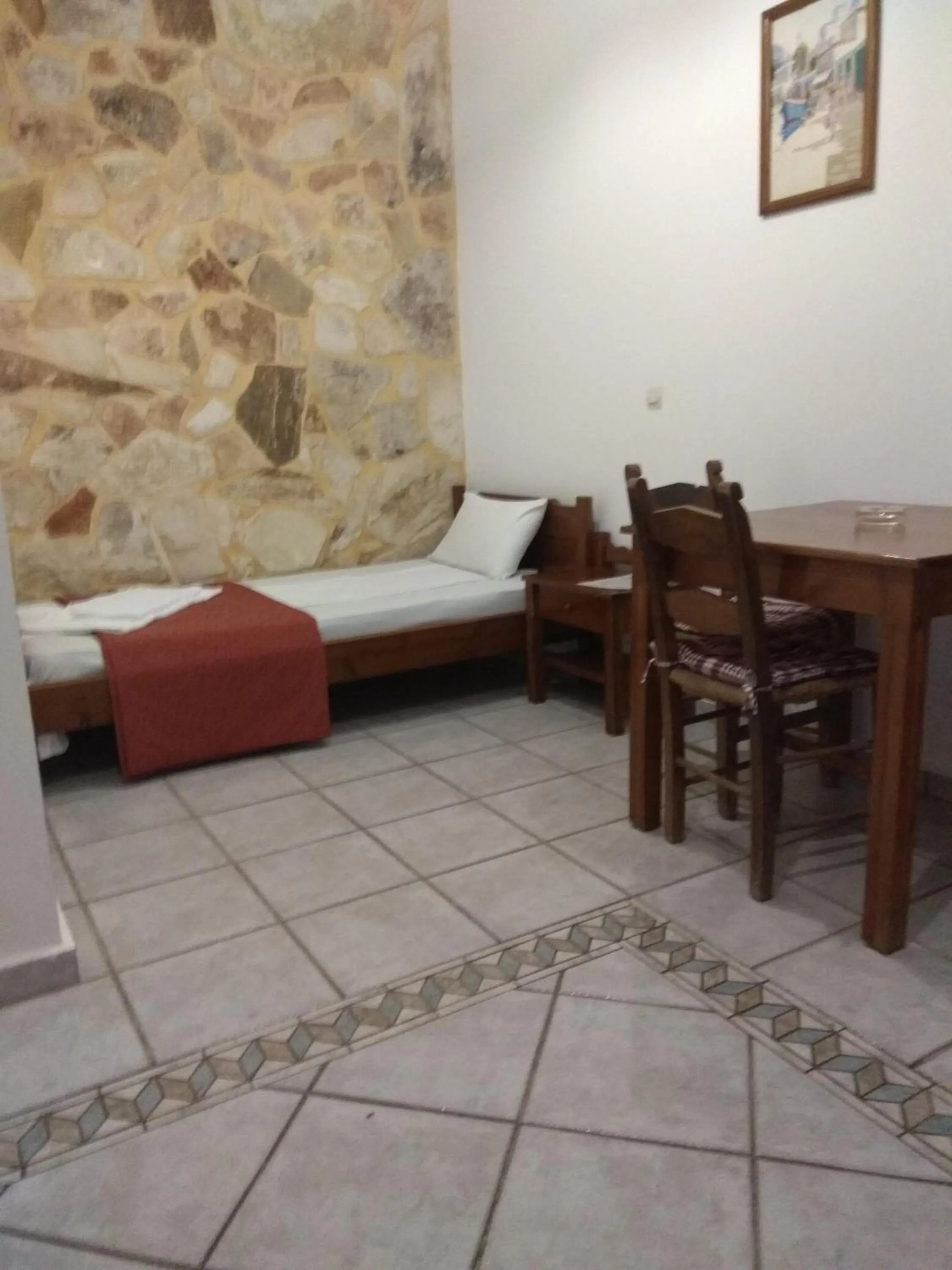 Seating area, Bed in Villa Giorgos