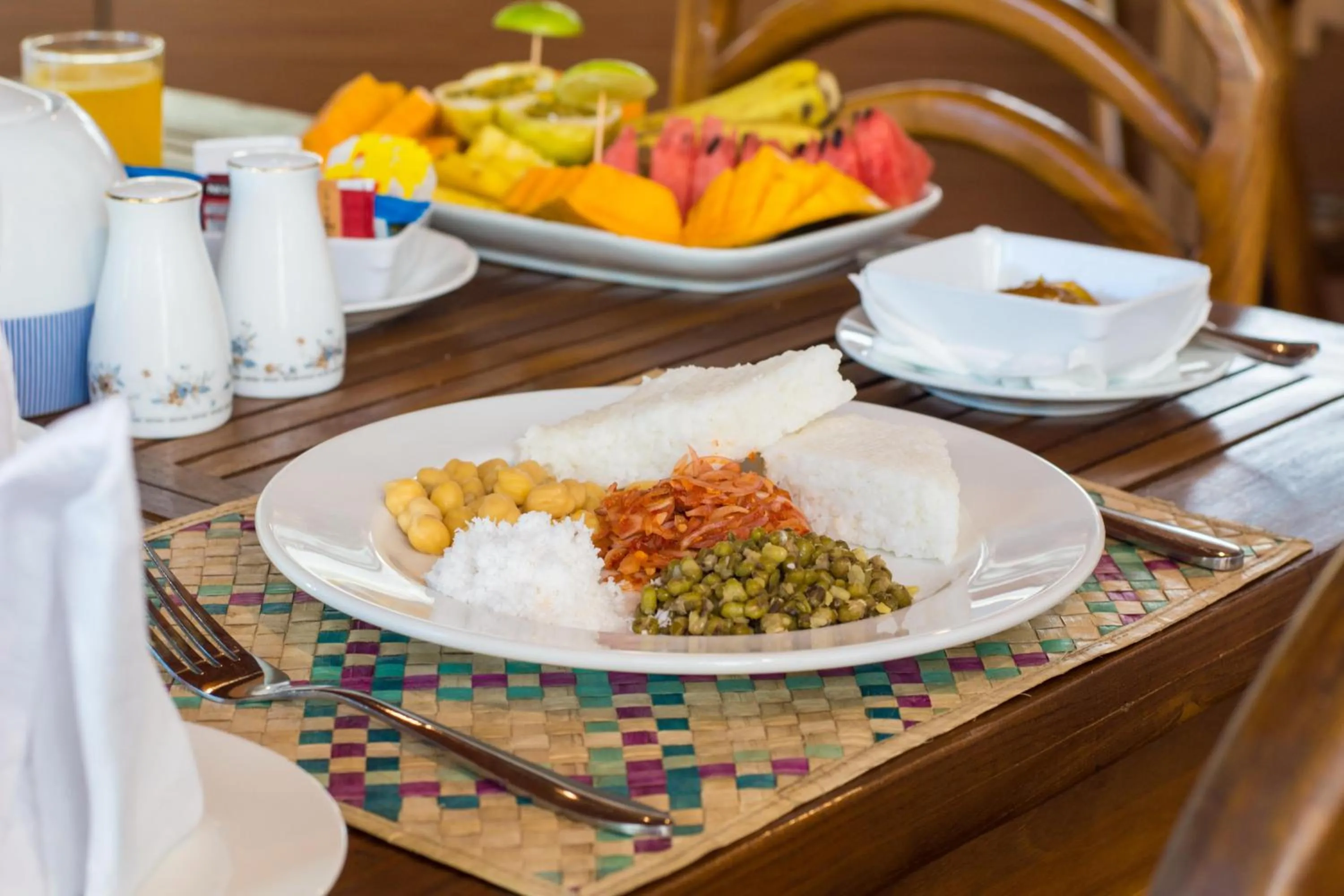 Food close-up in Ceyloni Lake Residency