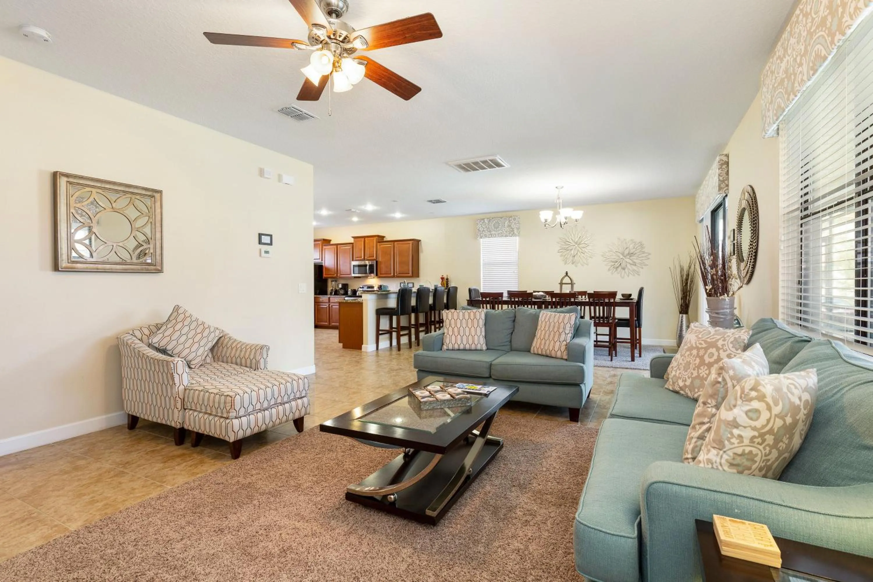 Living room in Moonlight Ridge - 5 bed ChampionsGate Resort pool home