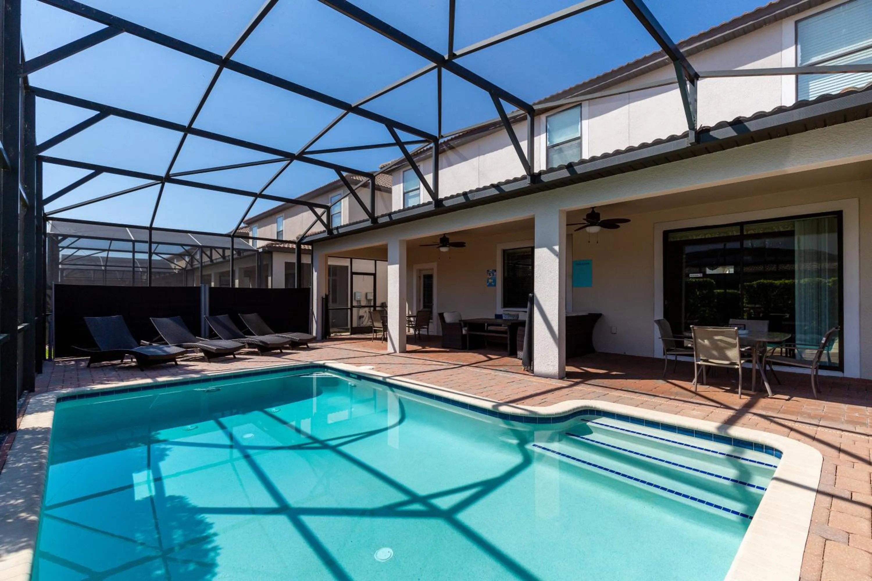Patio in Moonlight Ridge - 5 bed ChampionsGate Resort pool home