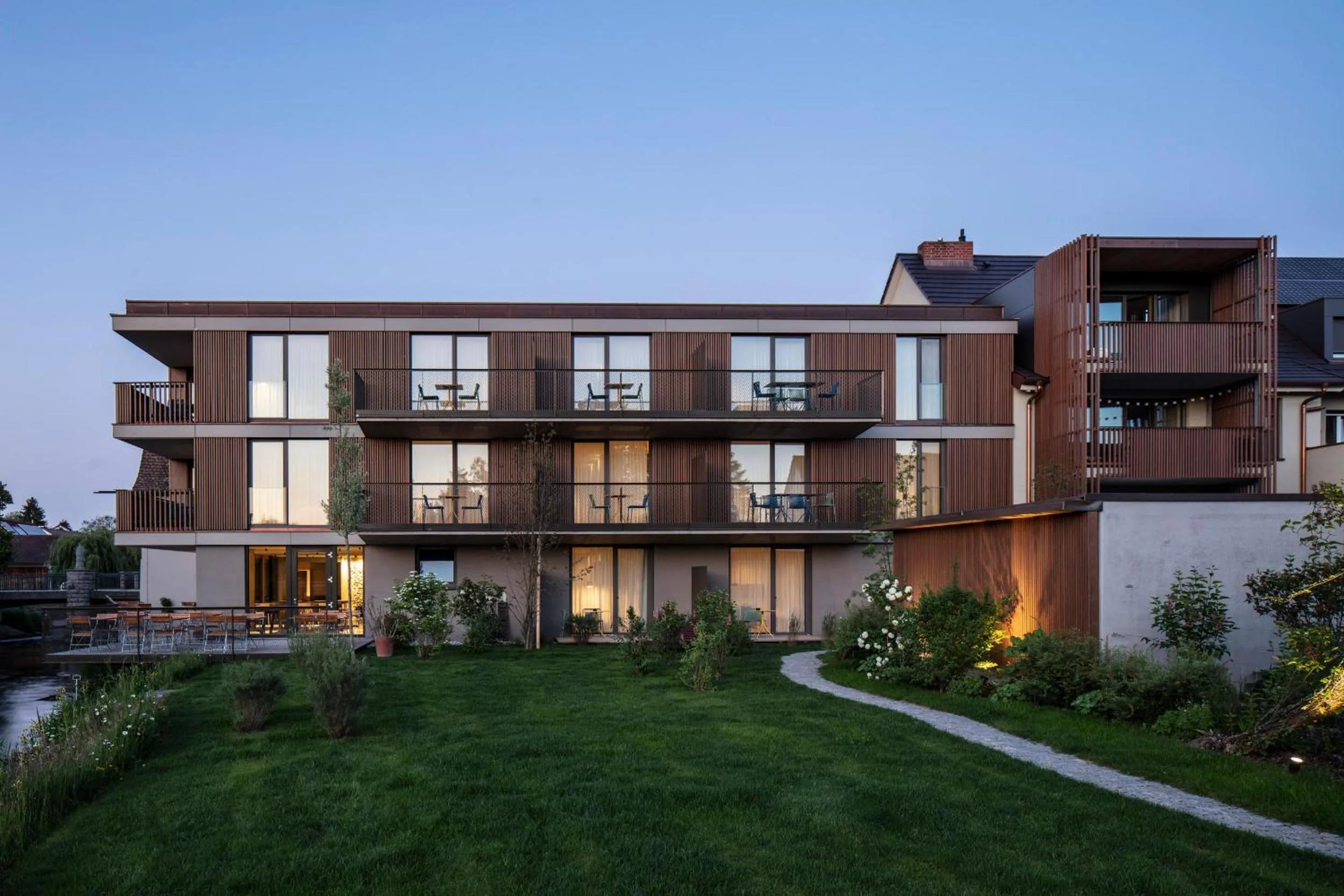 Property building in Sternen Bohlingen Aparthotel