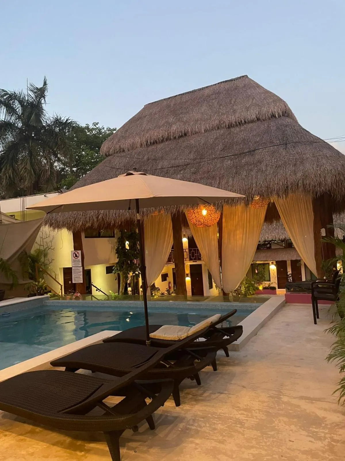 Patio in Hotel Diosa del Agua Bacalar