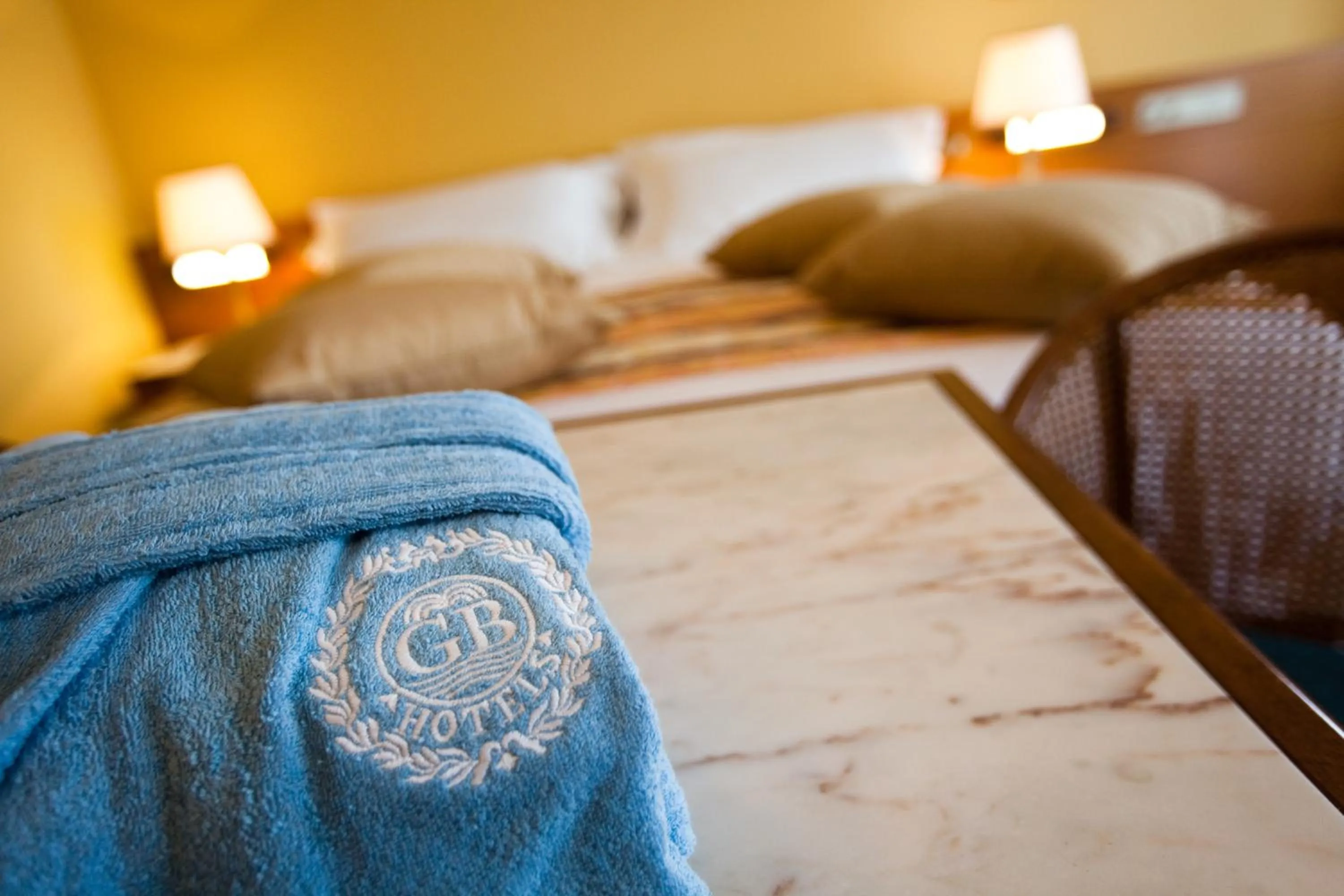 Decorative detail, Bed in Grand Hotel Trieste & Victoria