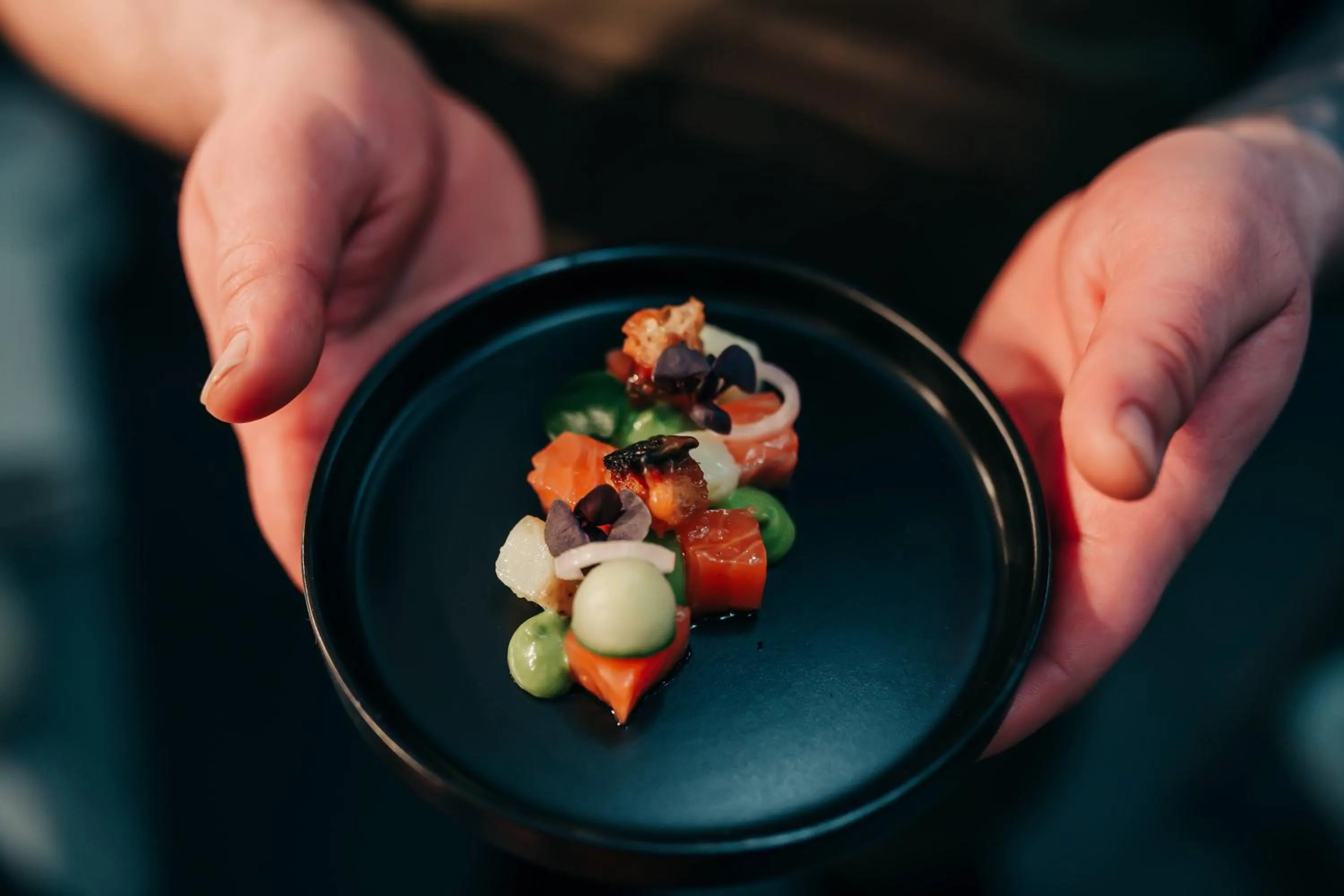 Food close-up in Achray House Restaurant with Rooms
