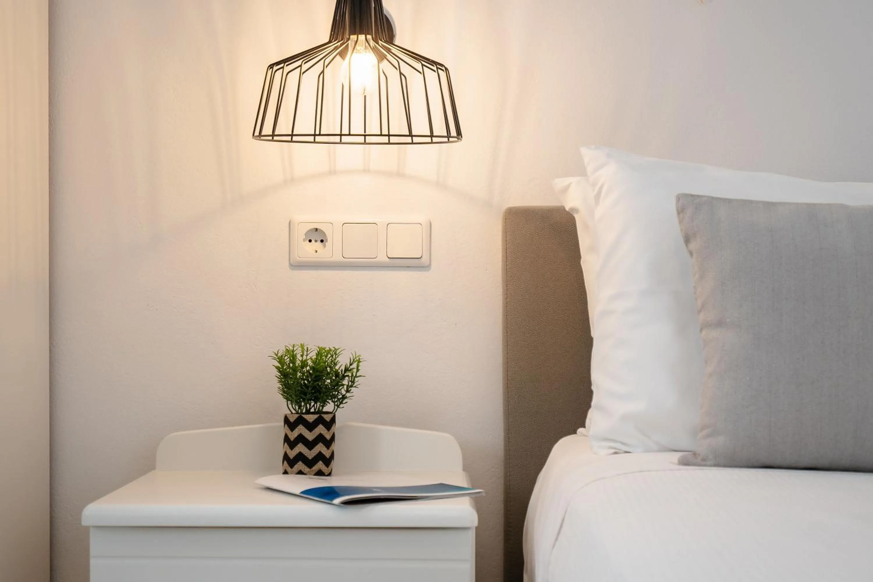 Bed in Erato Inn Naxos