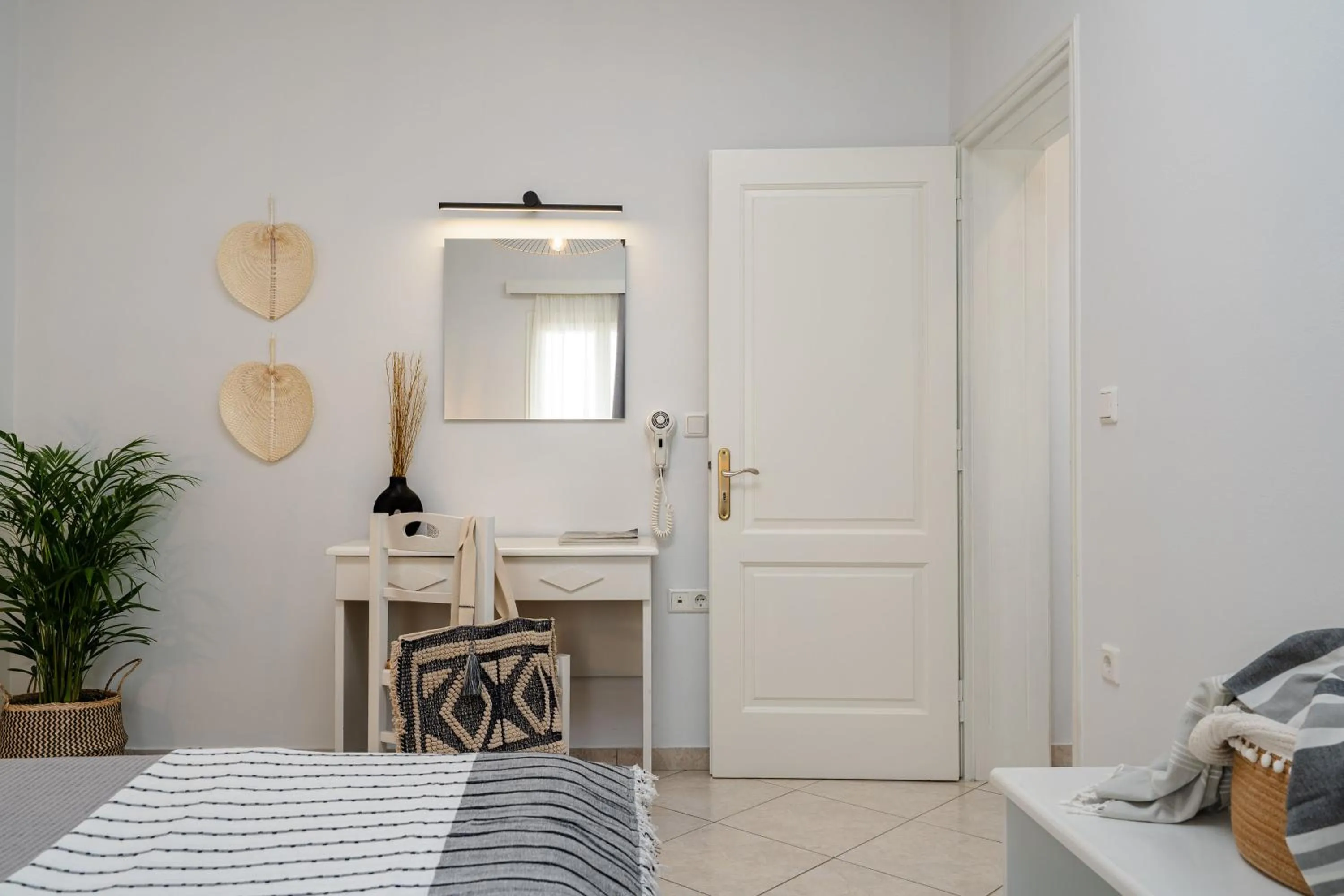 Bed in Erato Inn Naxos