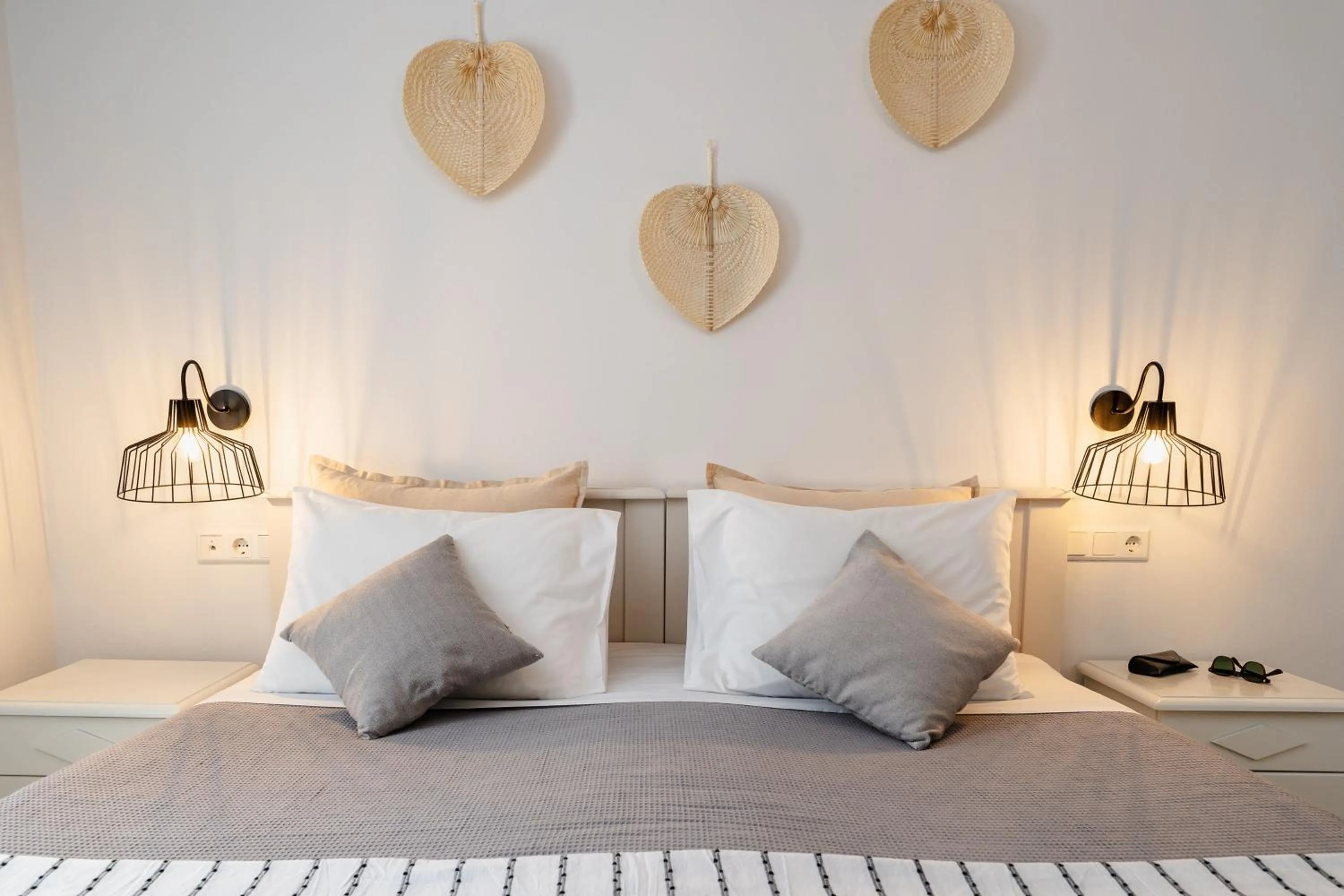 Bed in Erato Inn Naxos