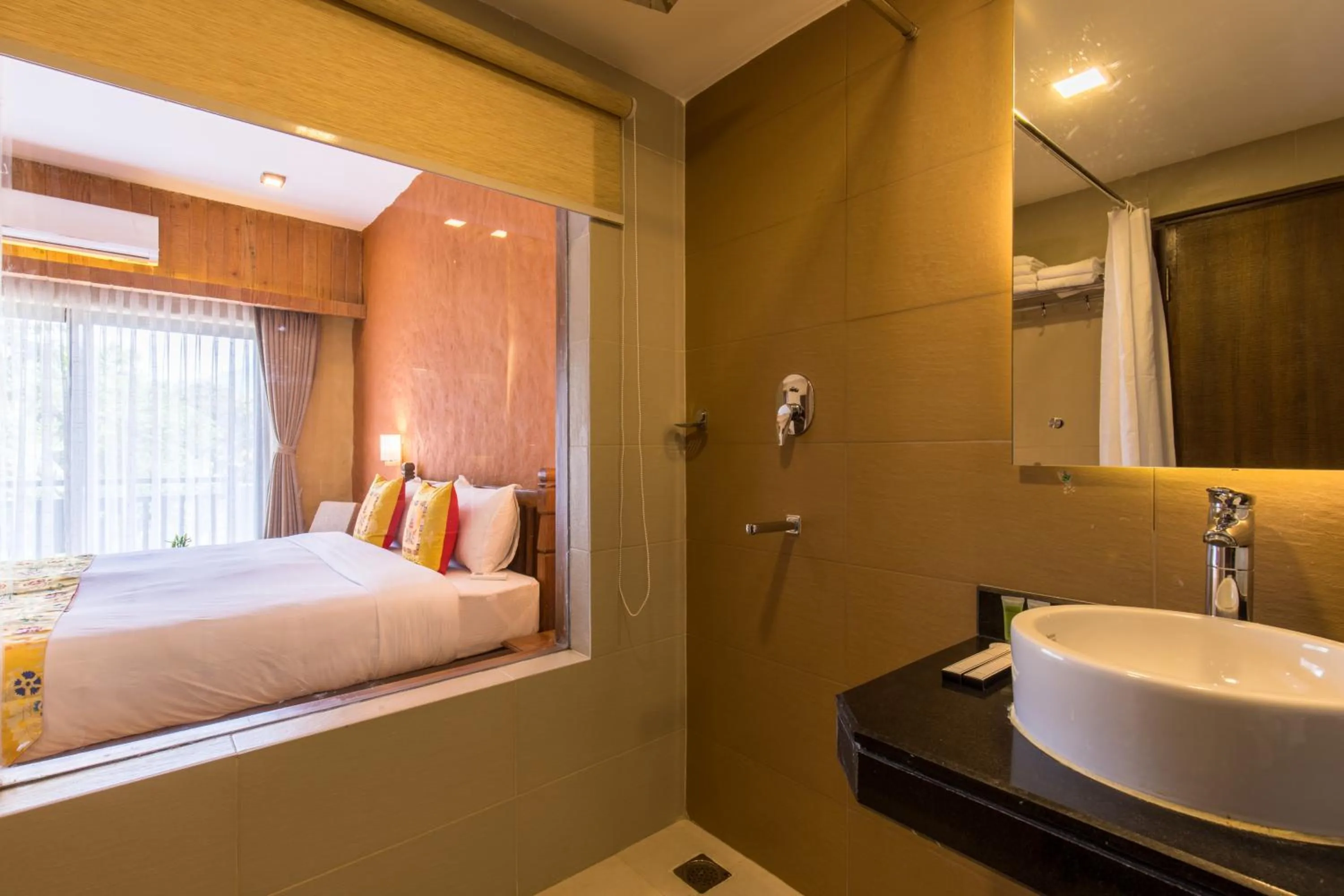 Toilet, Bed in Hotel Mala Pokhara