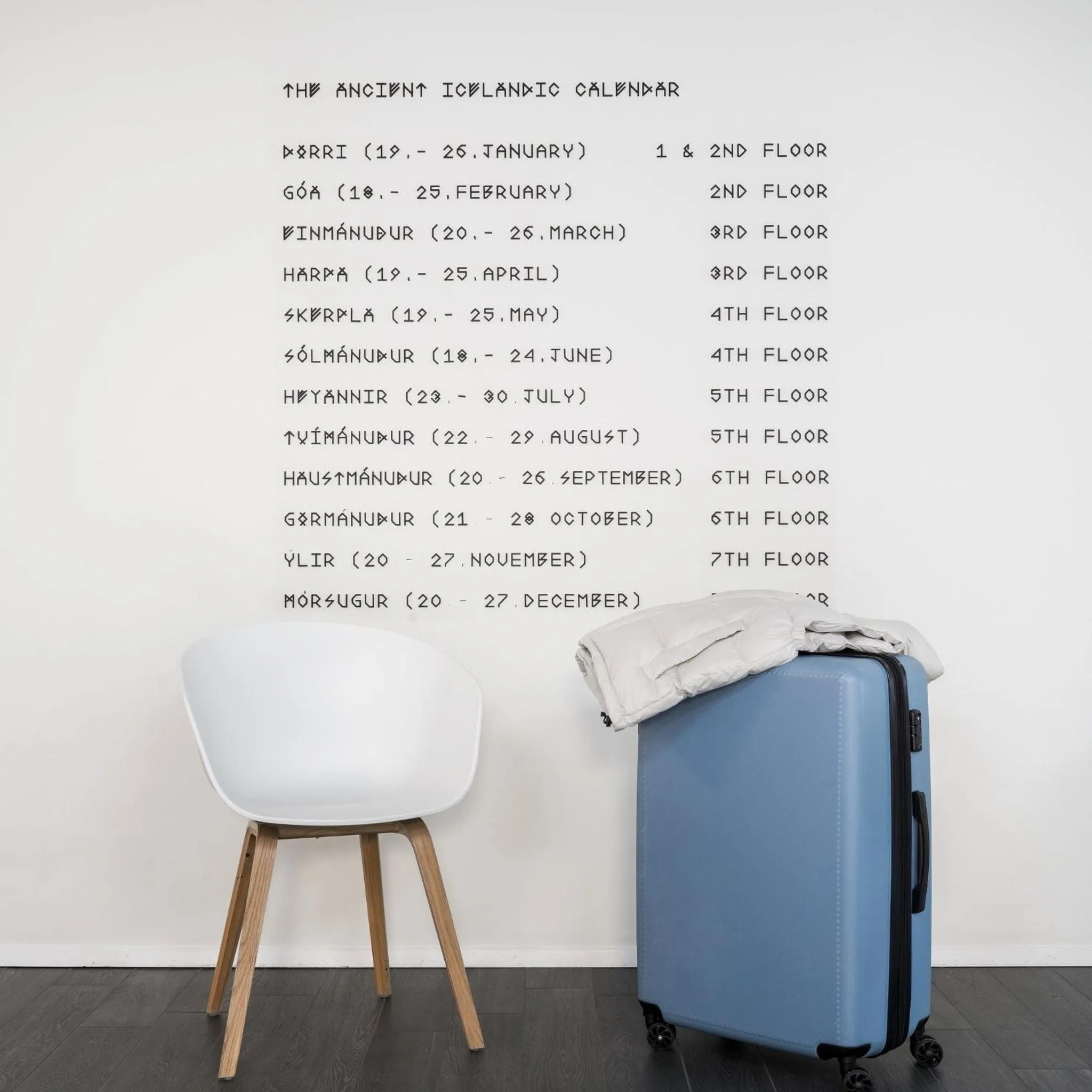 Decorative detail in Reykjavik Lights Hotel by Keahotels