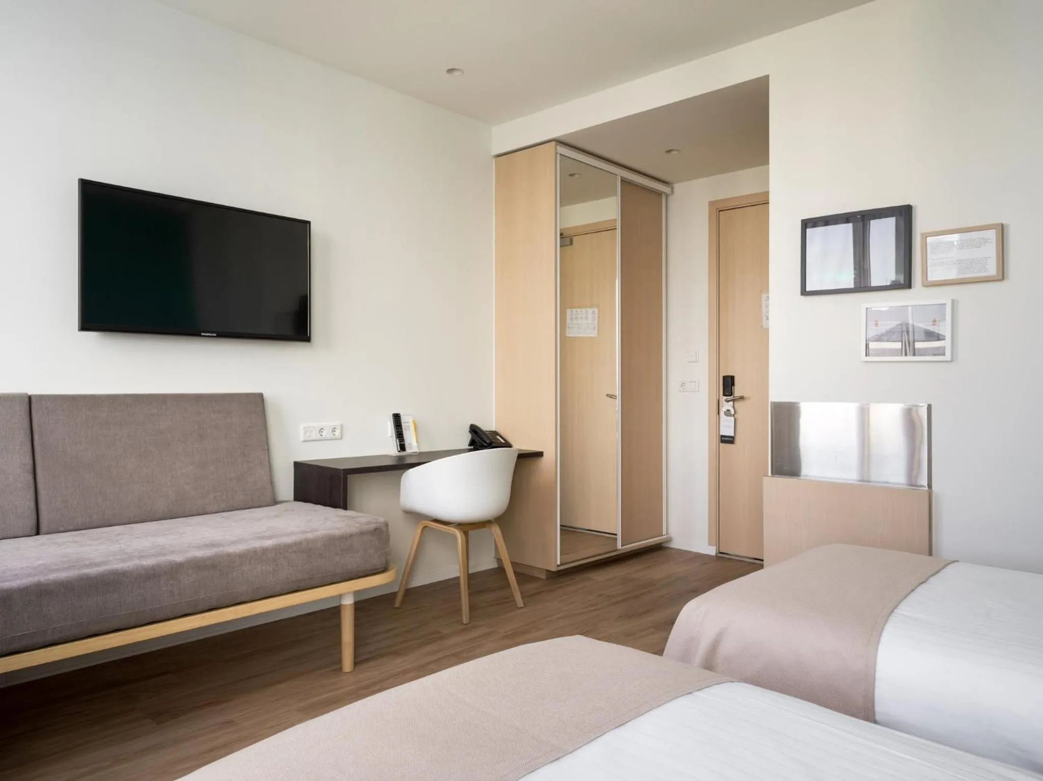 Bedroom, Bed in Reykjavik Lights Hotel by Keahotels