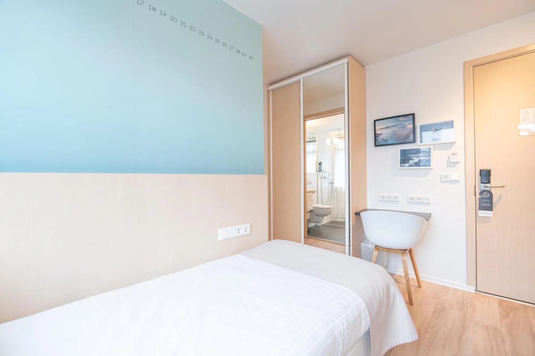 Bedroom, Bed in Reykjavik Lights Hotel by Keahotels