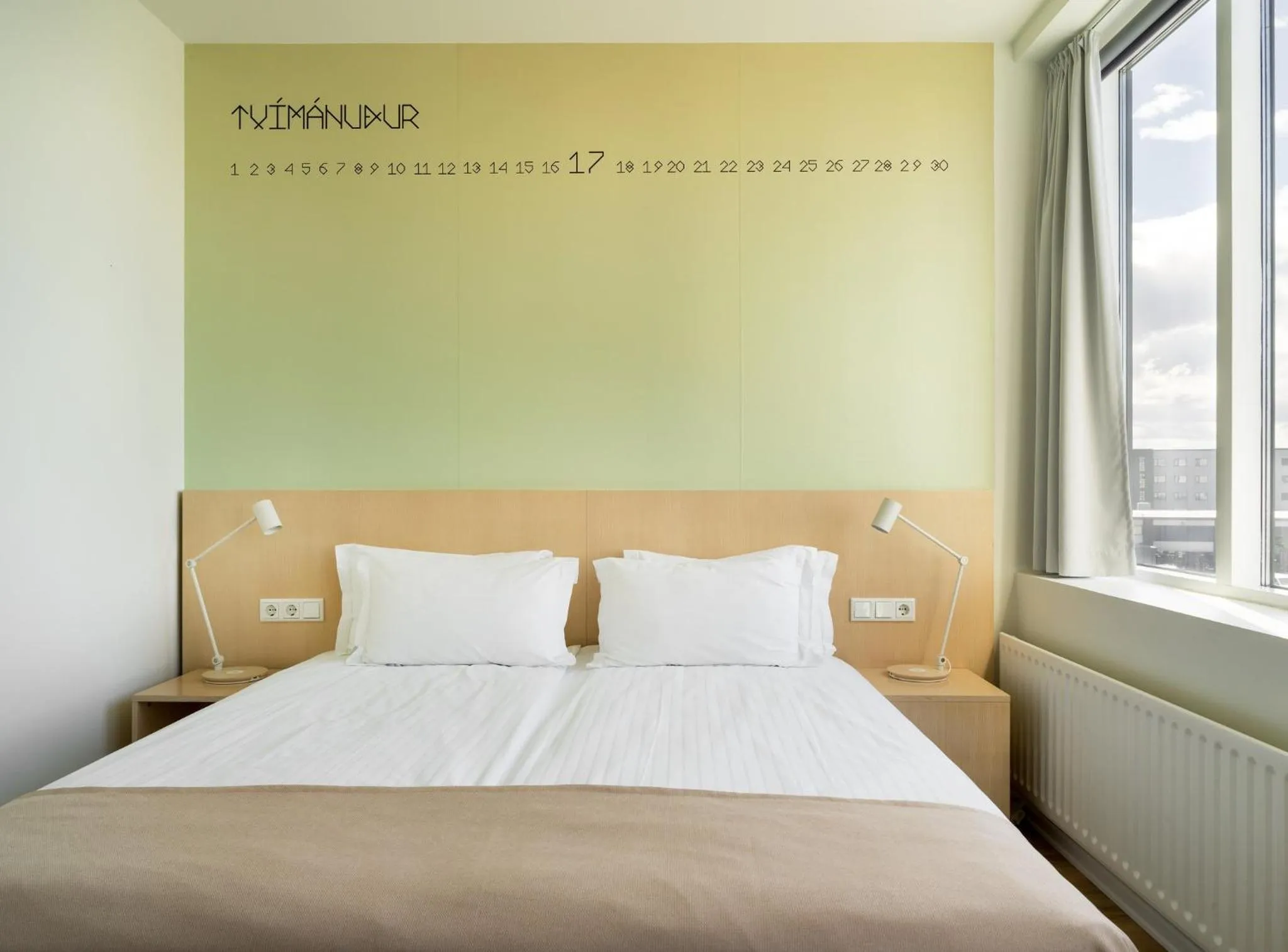 Bedroom, Bed in Reykjavik Lights Hotel by Keahotels