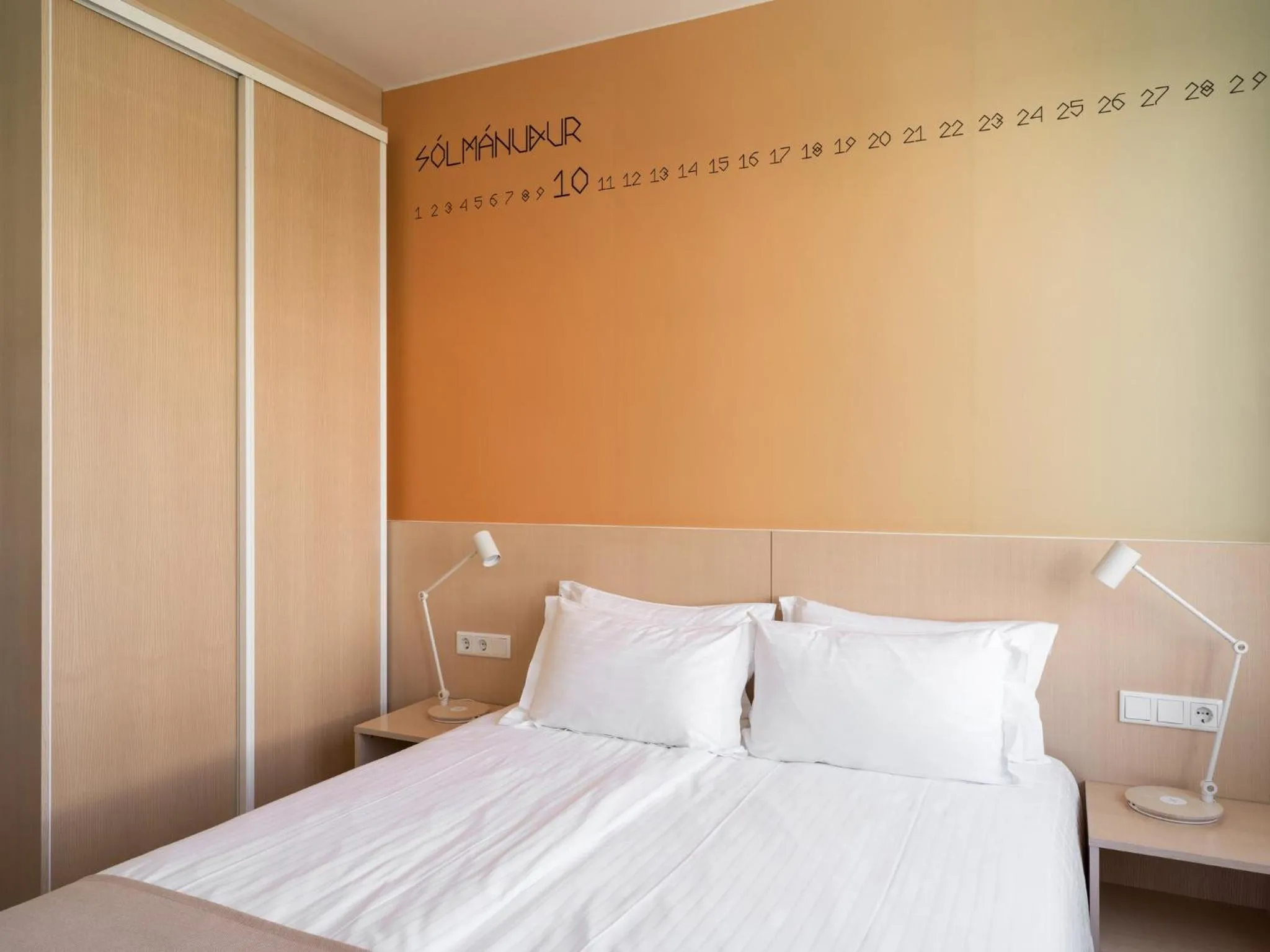 Bedroom, Bed in Reykjavik Lights Hotel by Keahotels