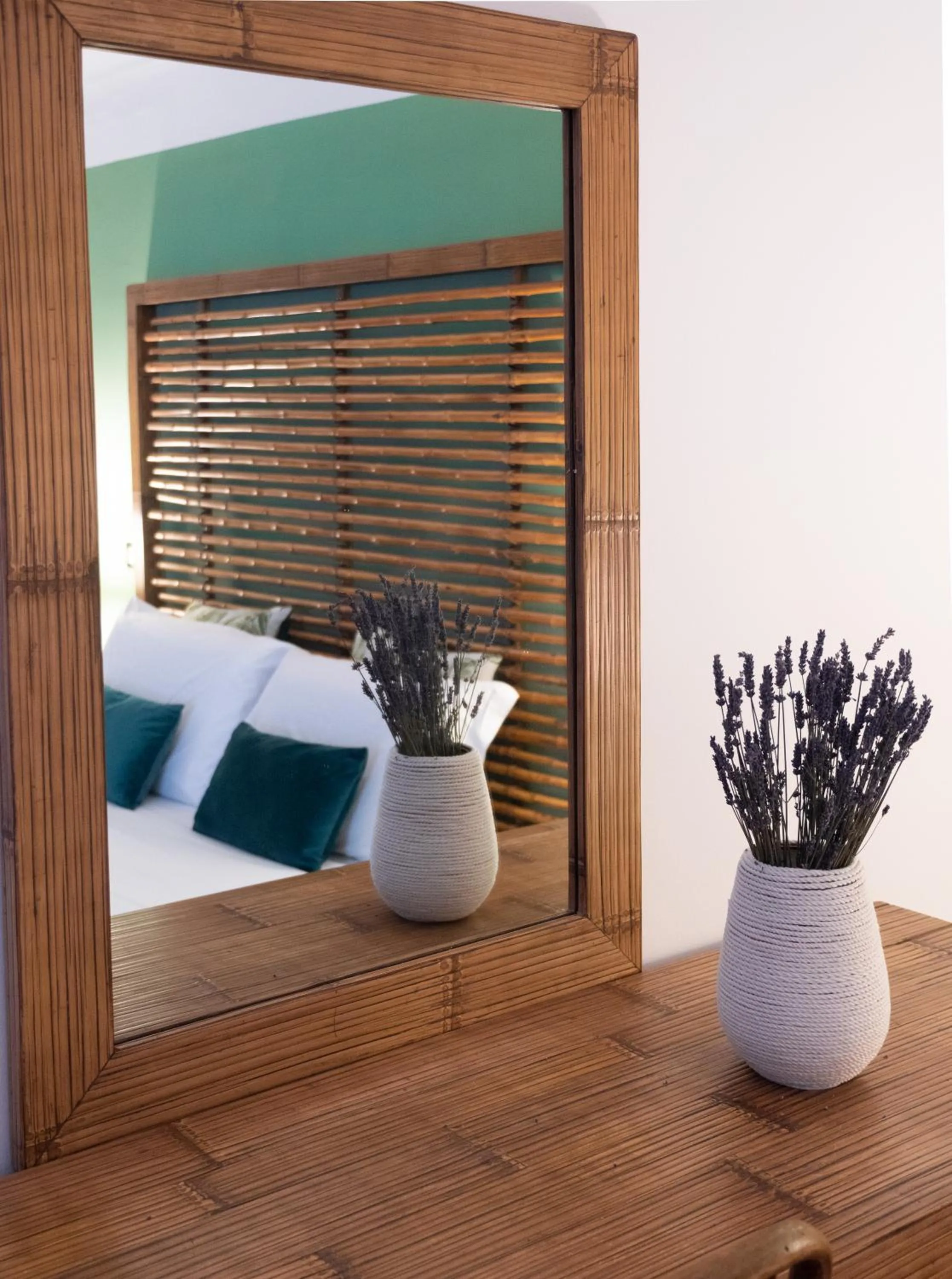 Decorative detail, Bed in Kalamarina Rooms