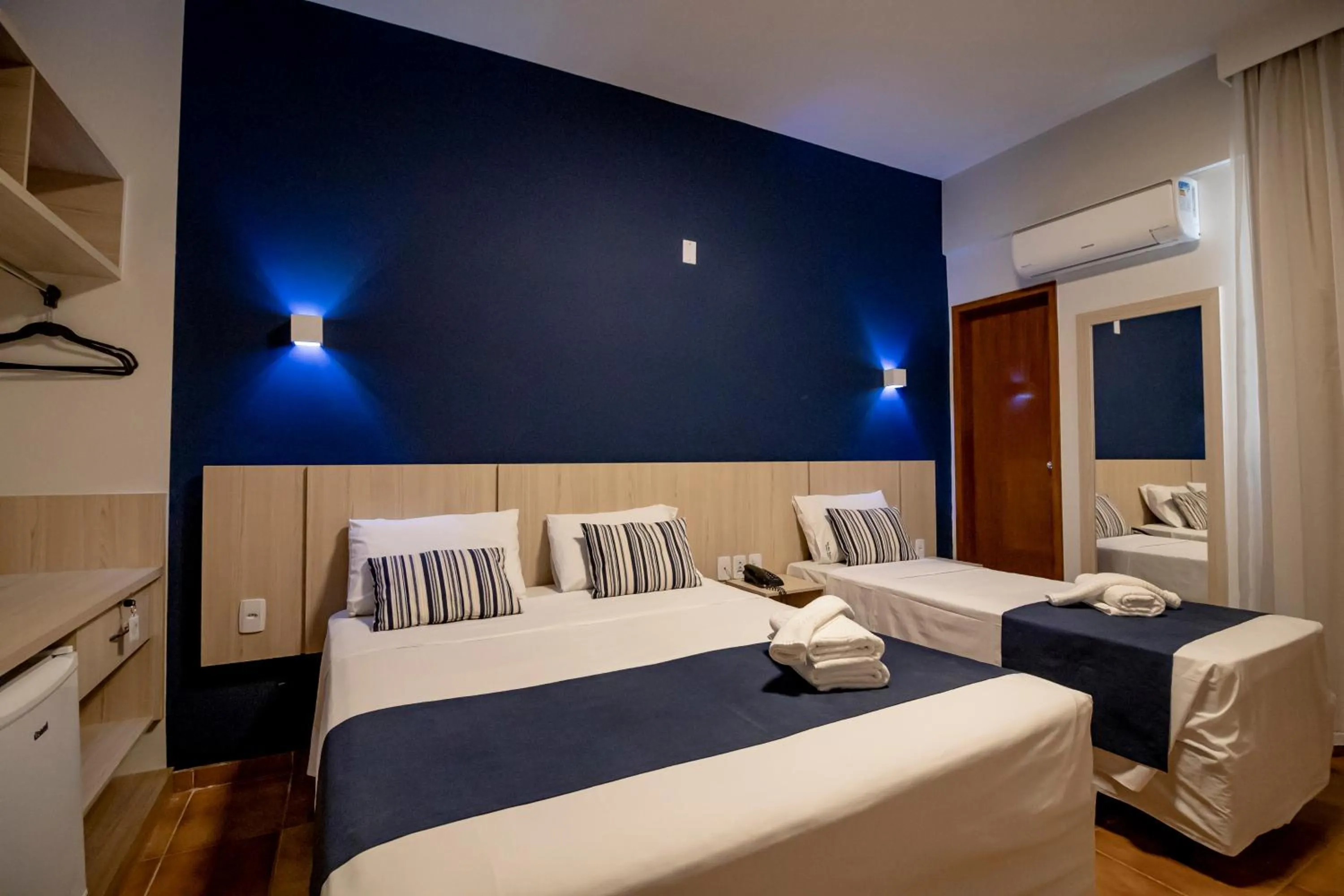 Bed in Rio das Pedras Thermas Hotel
