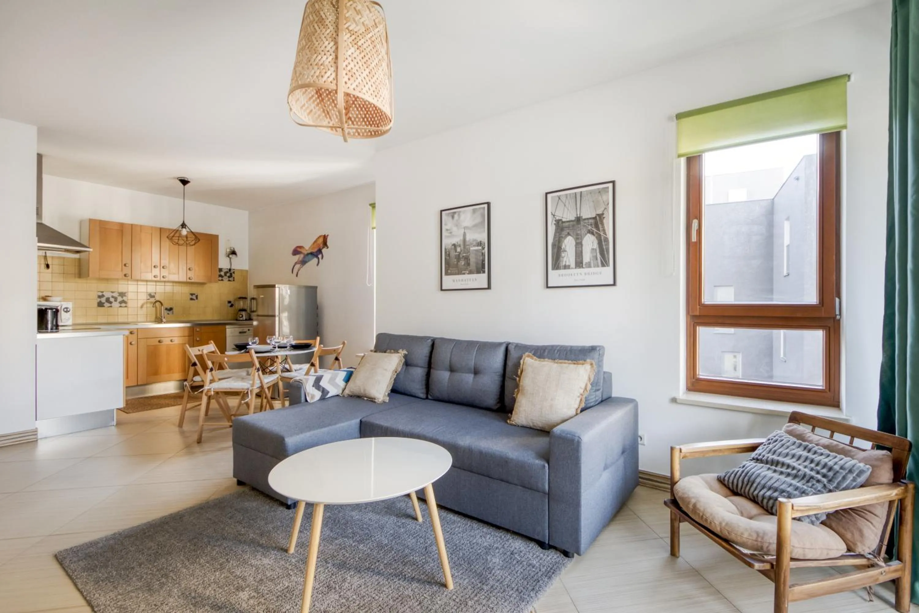 Living room in Warsaw Night Apartments Giełdowa