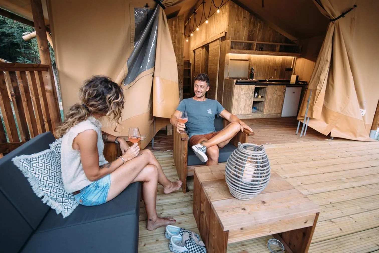 People in Glamping Can Bora Lodges