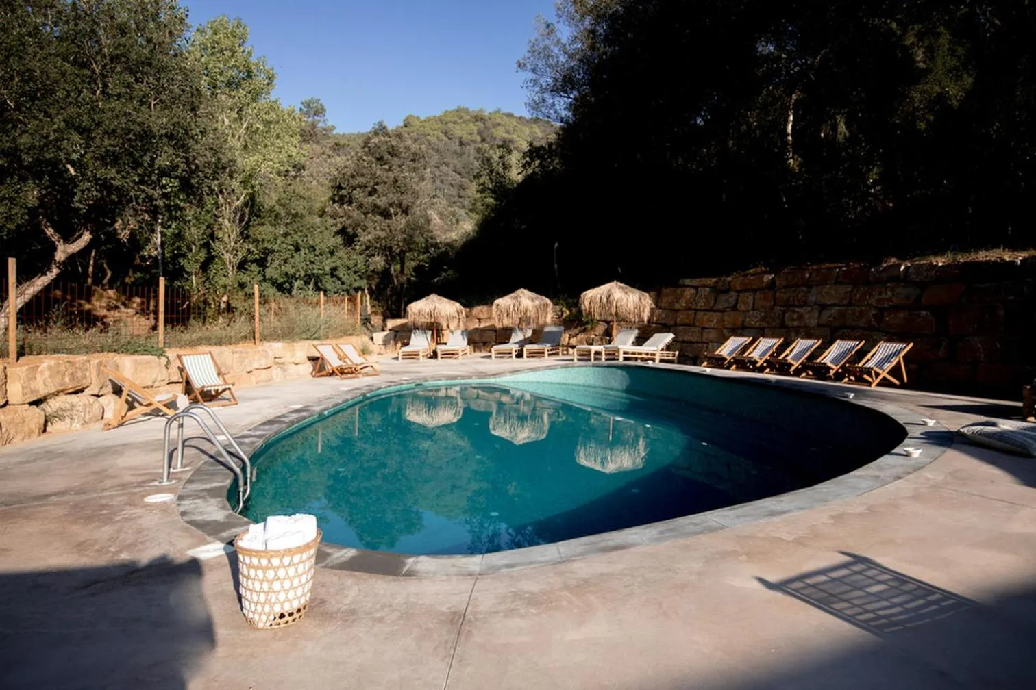 Pool view in Glamping Can Bora Lodges