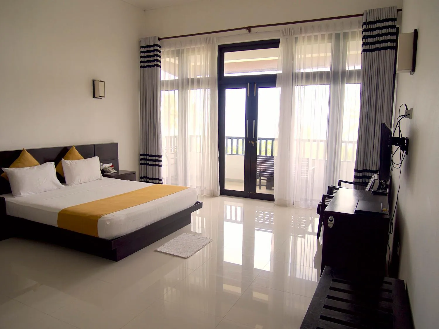 Balcony/Terrace, Bed in Lagoon Paradise Beach Resort