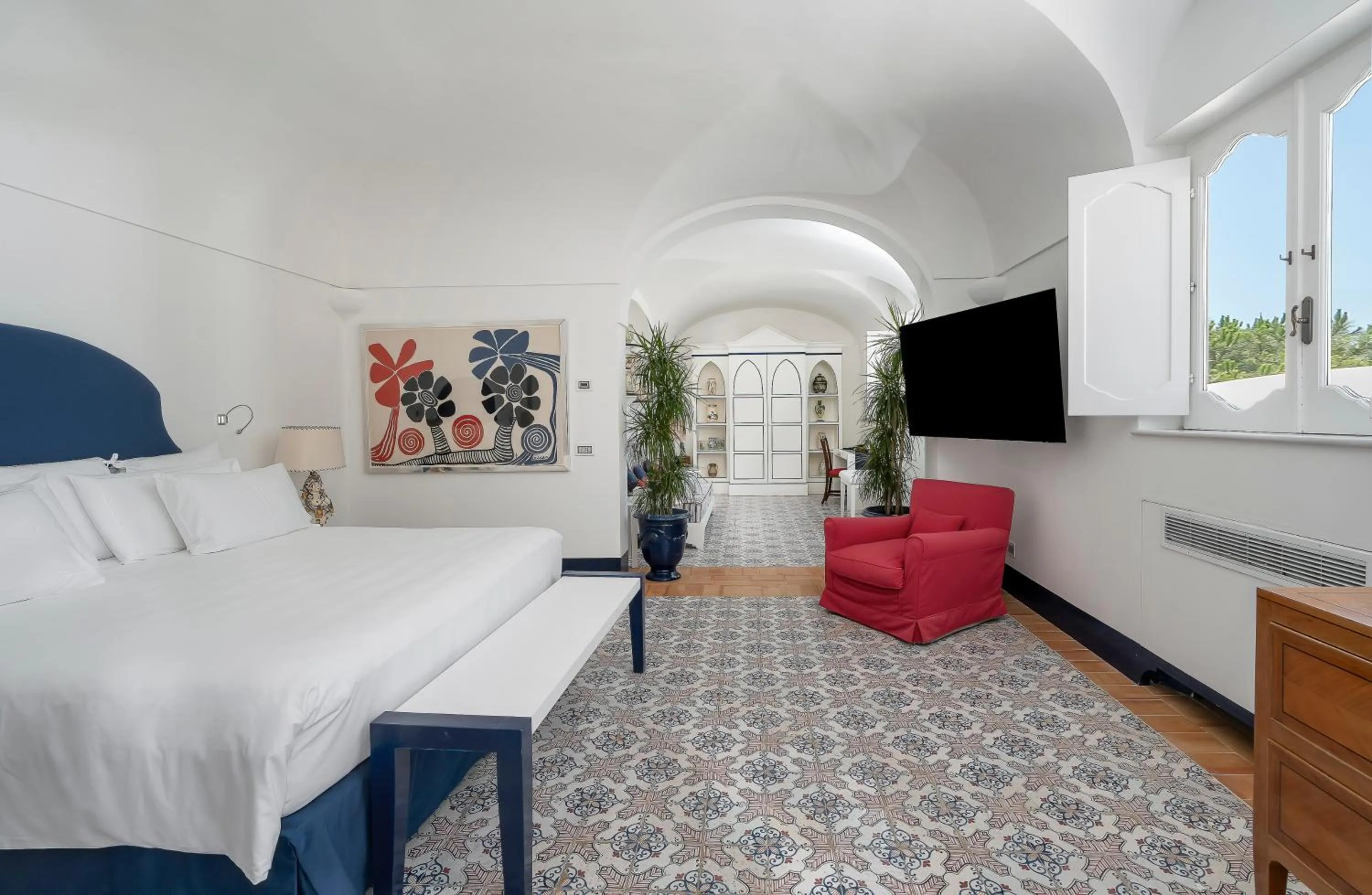 Living room, Bed in Villa Treville