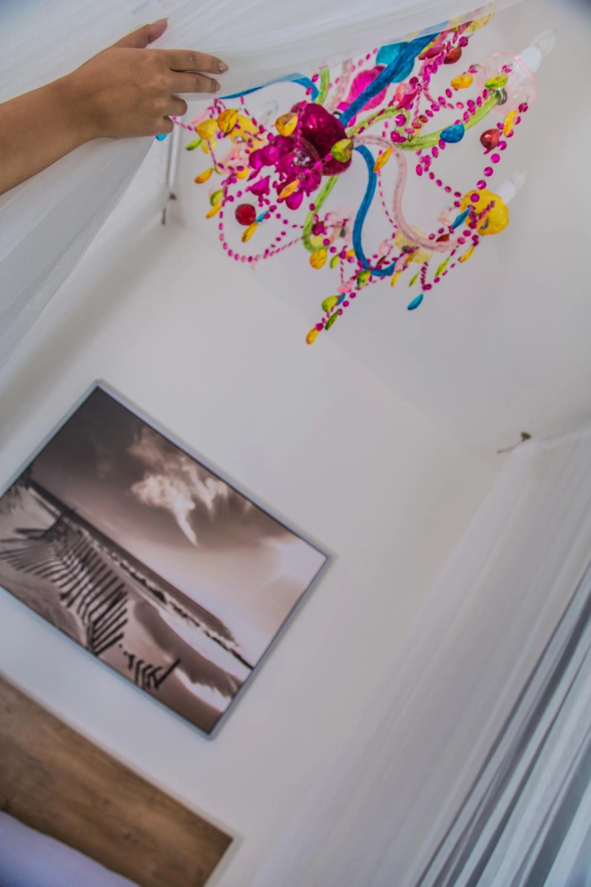 Decorative detail in Wake Up Wellness Hostel