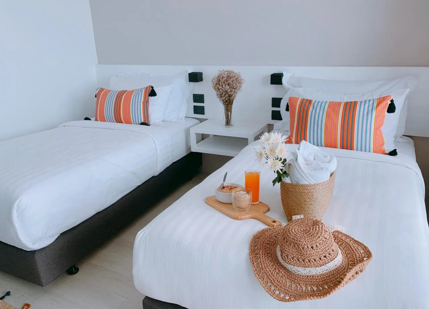 Bedroom, Bed in Blue Tao Beach Hotel - SHA Plus